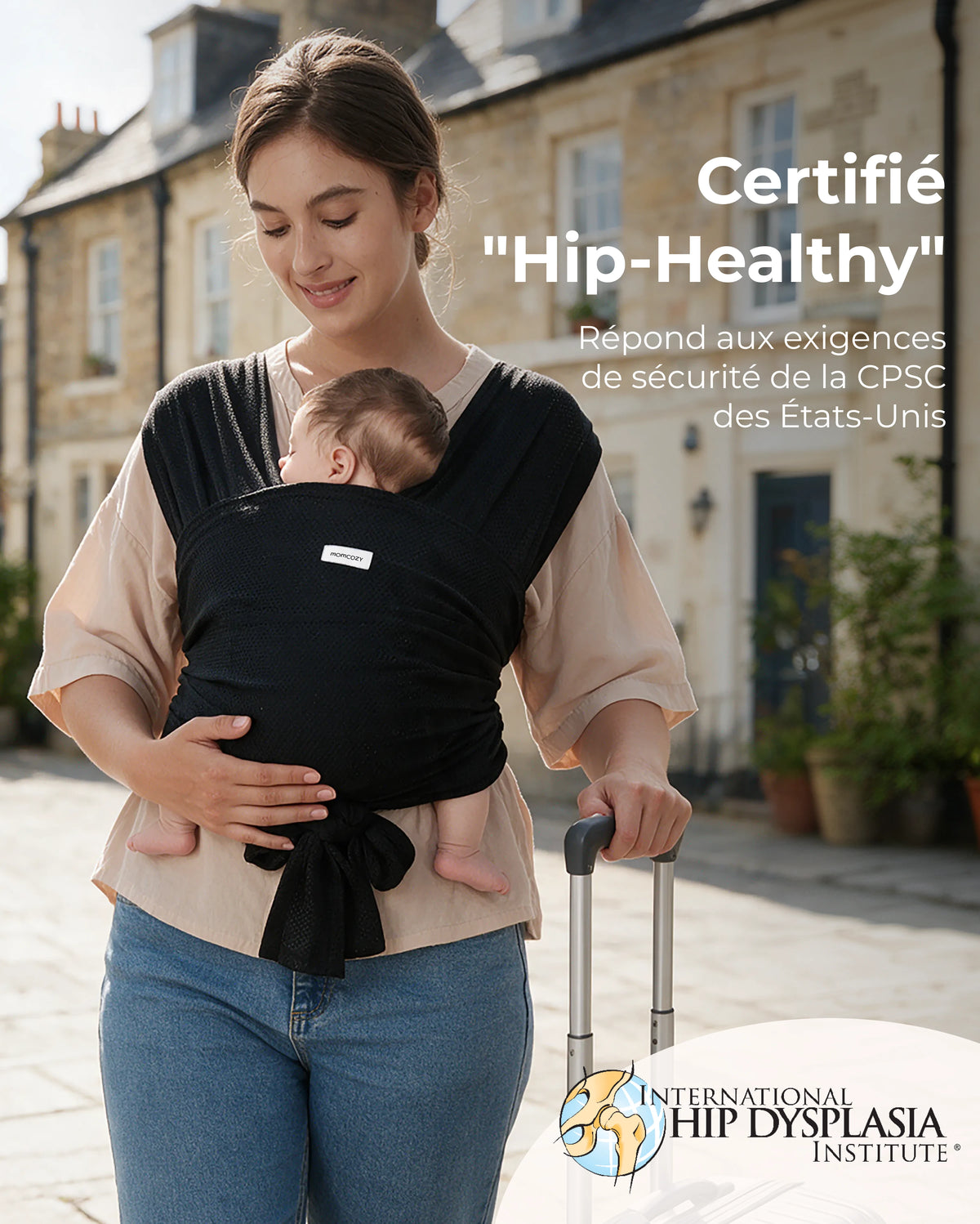 Porte-bébé Momcozy SnapLite Cooling Mesh Wrap