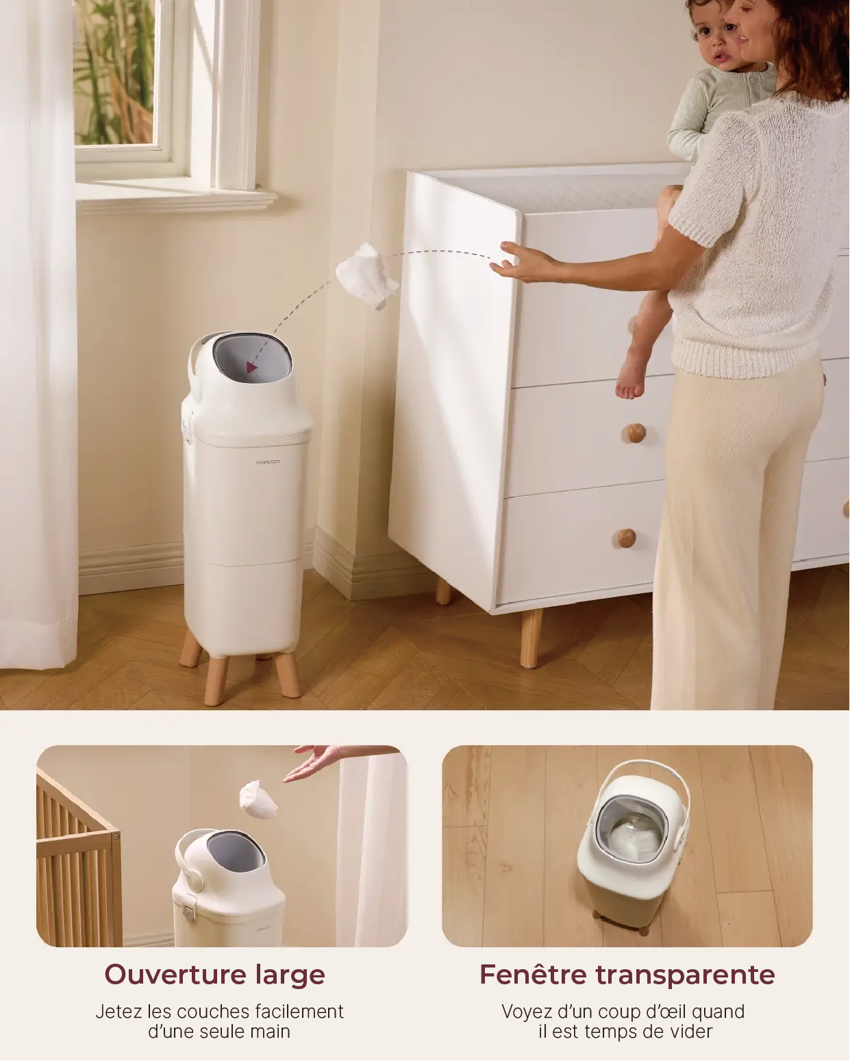Bac à couches Momcozy Triple-Étanchéité