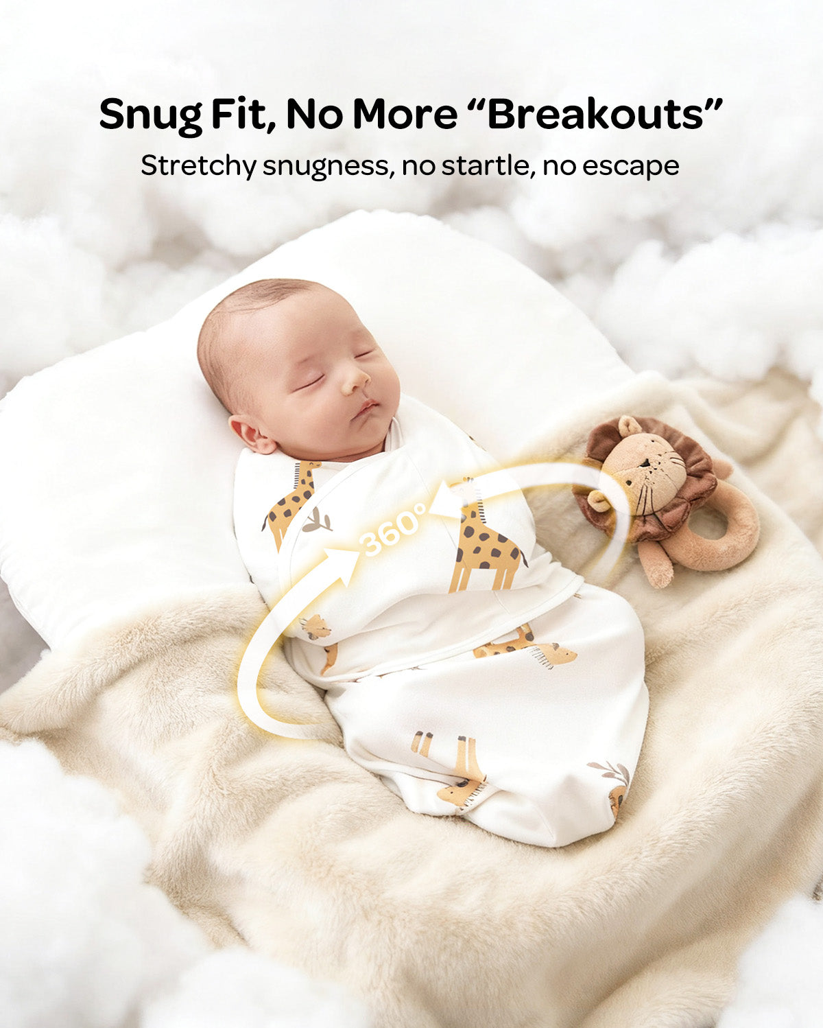 Momcozy Emmaillotage facile pour bébé 0-3 mois