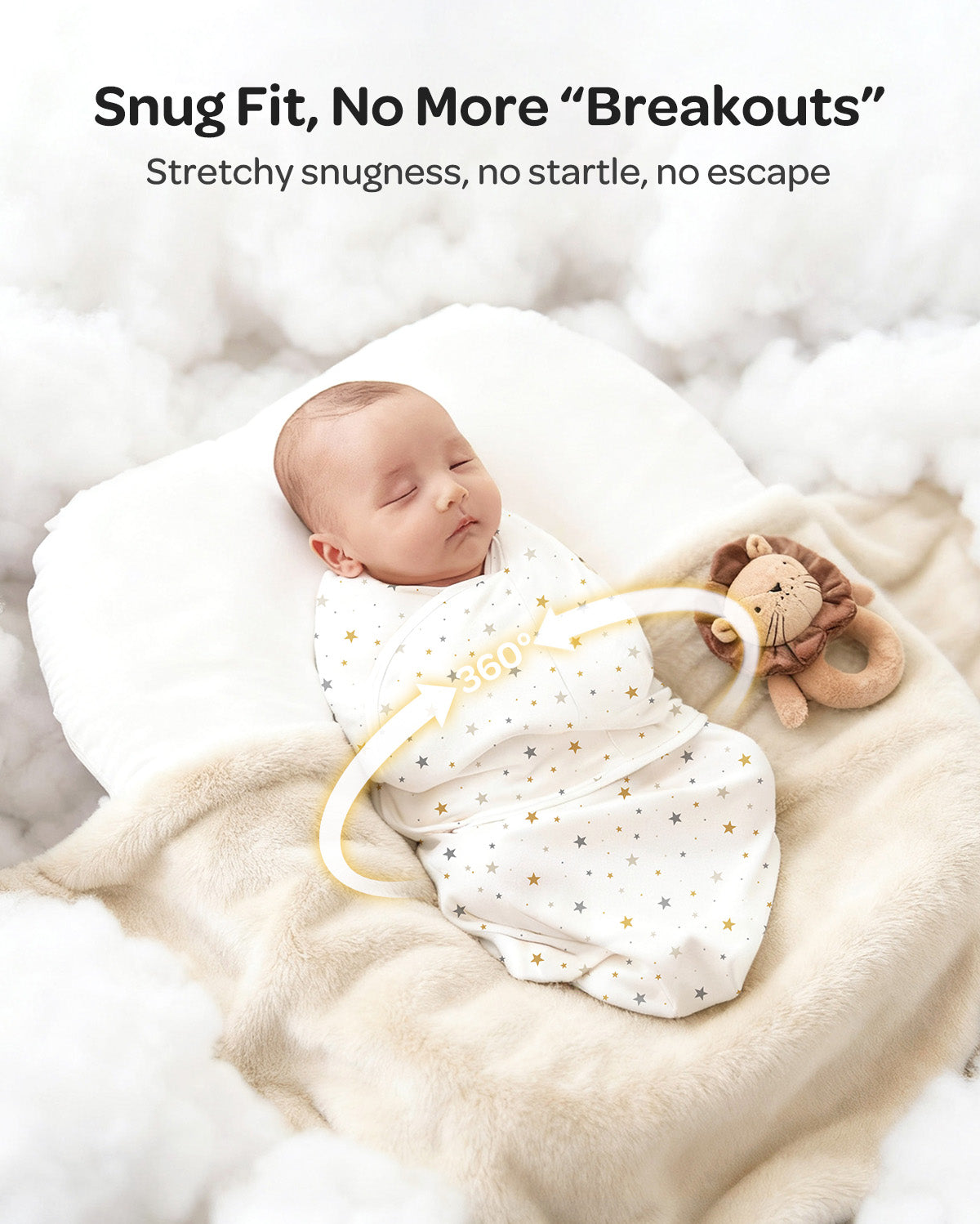 Momcozy Emmaillotage facile pour bébé 0-3 mois