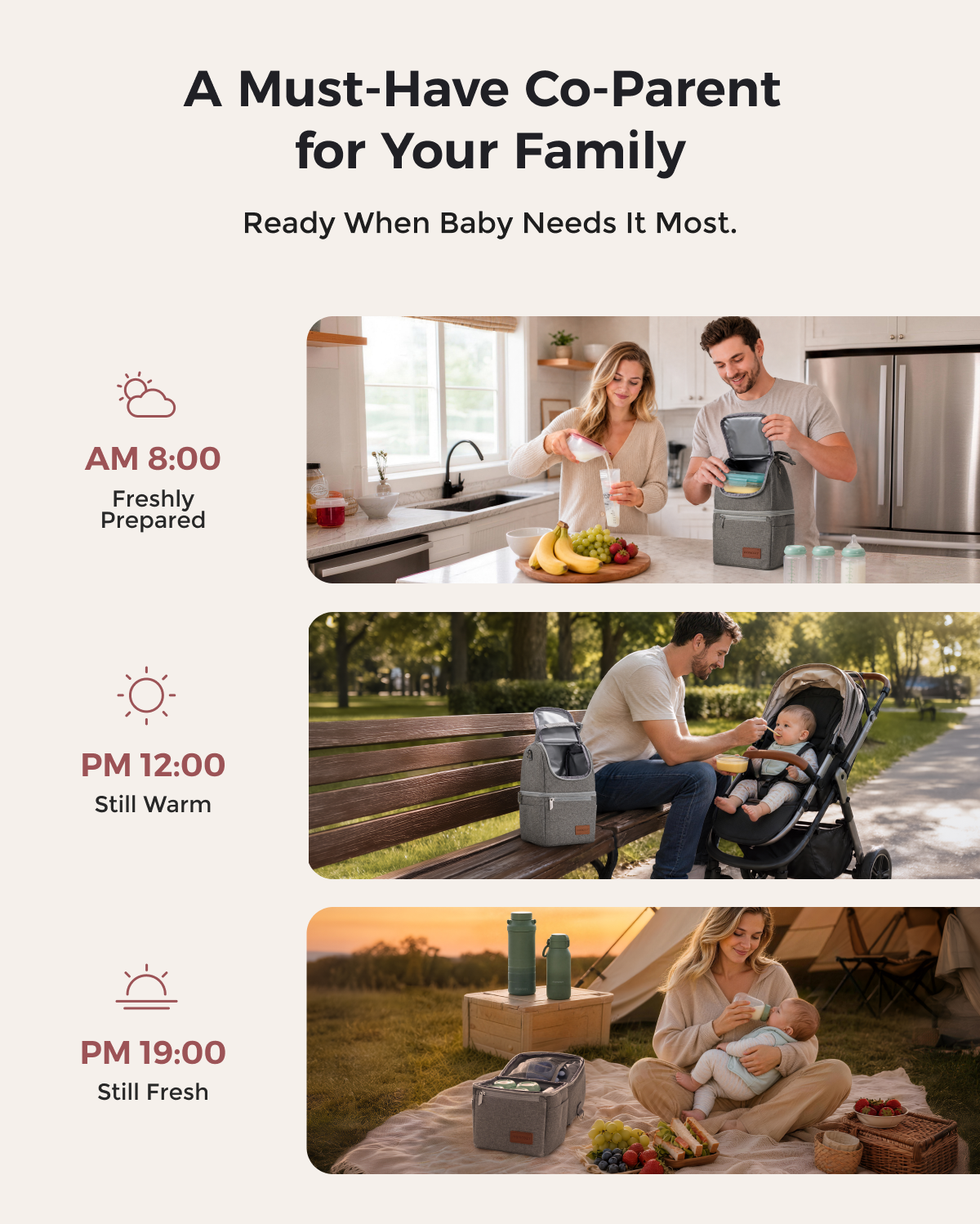 On-the-Go Bundle：Bottle Warmer and Bottle Cooler and Breastmilk Cooler Bag