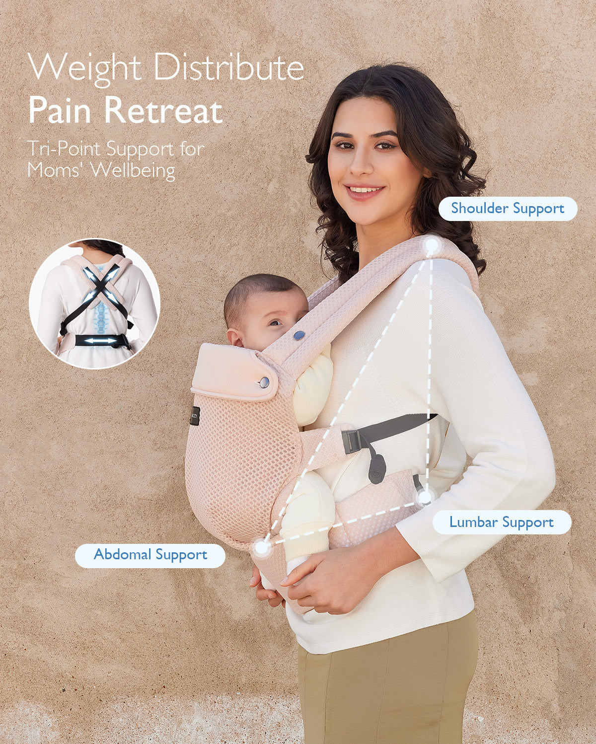 Porte-bébé Momcozy PureHug en maille aérée