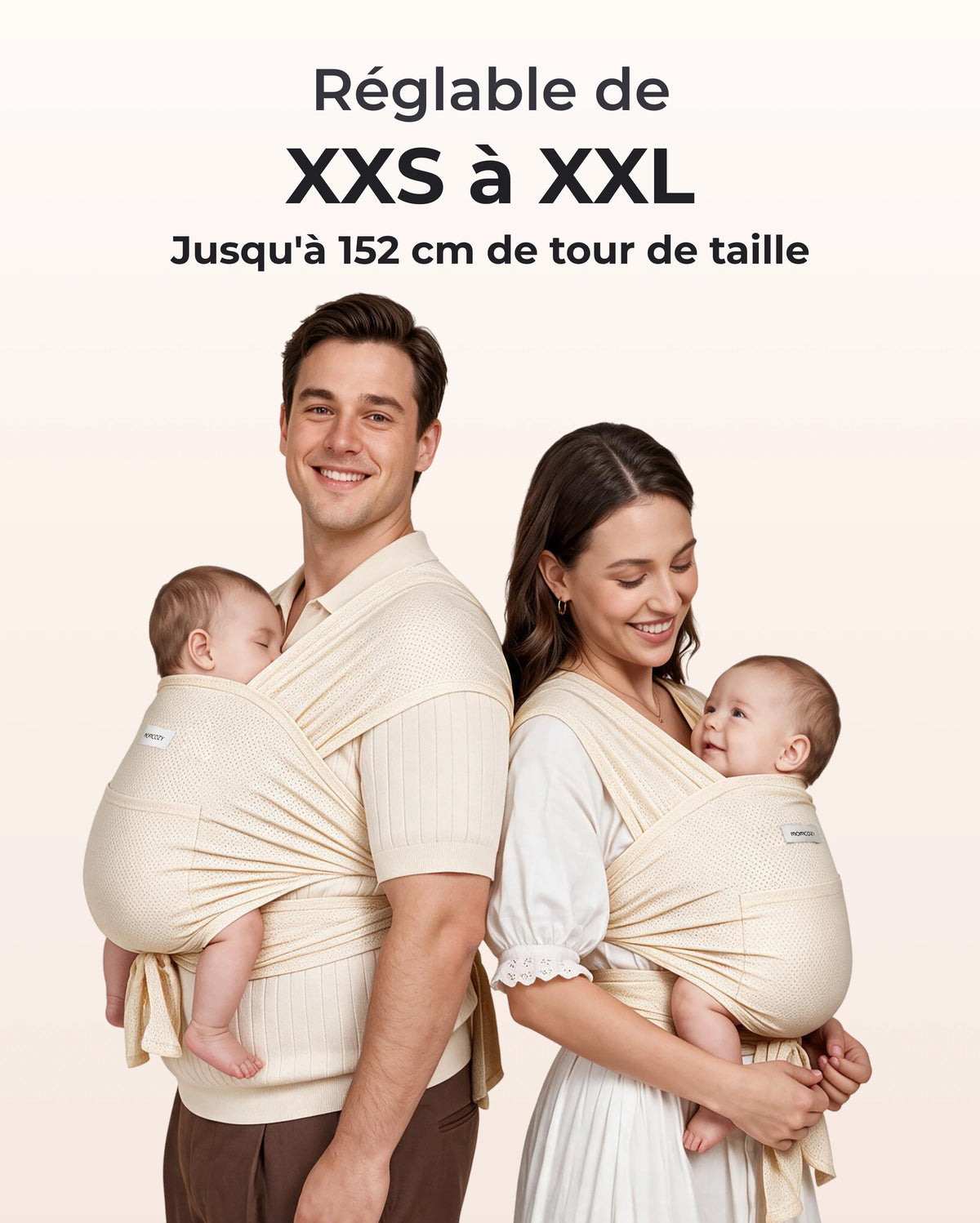 Porte-bébé Momcozy SnapLite Cooling Mesh Wrap