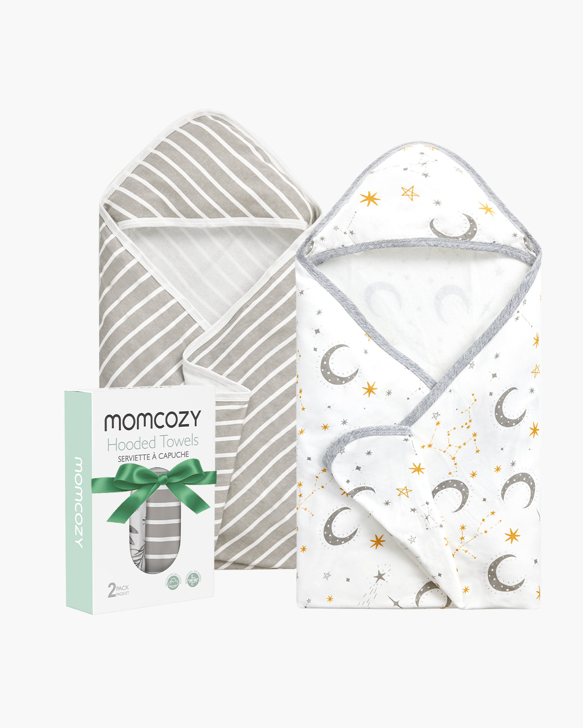 Baby Hooded Towel for Newborn Shower -  2-Pack
