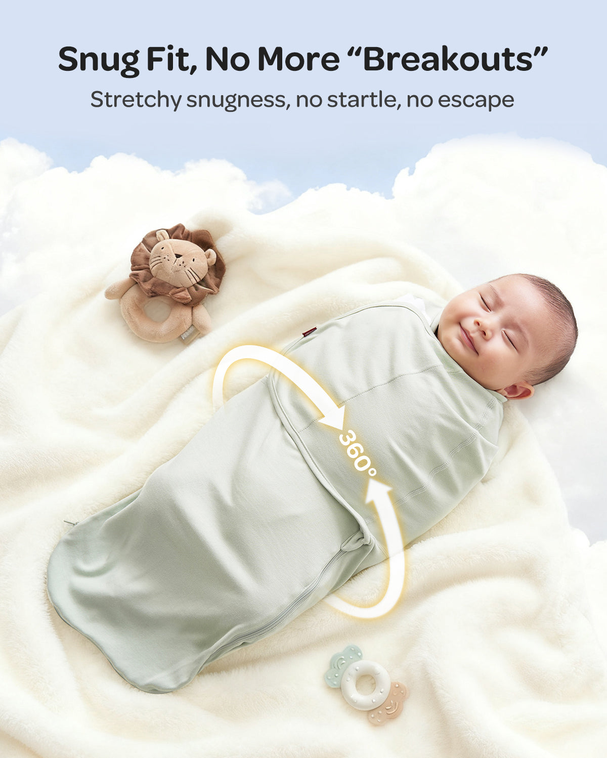 Momcozy Emmaillotage facile pour bébé 0-3 mois