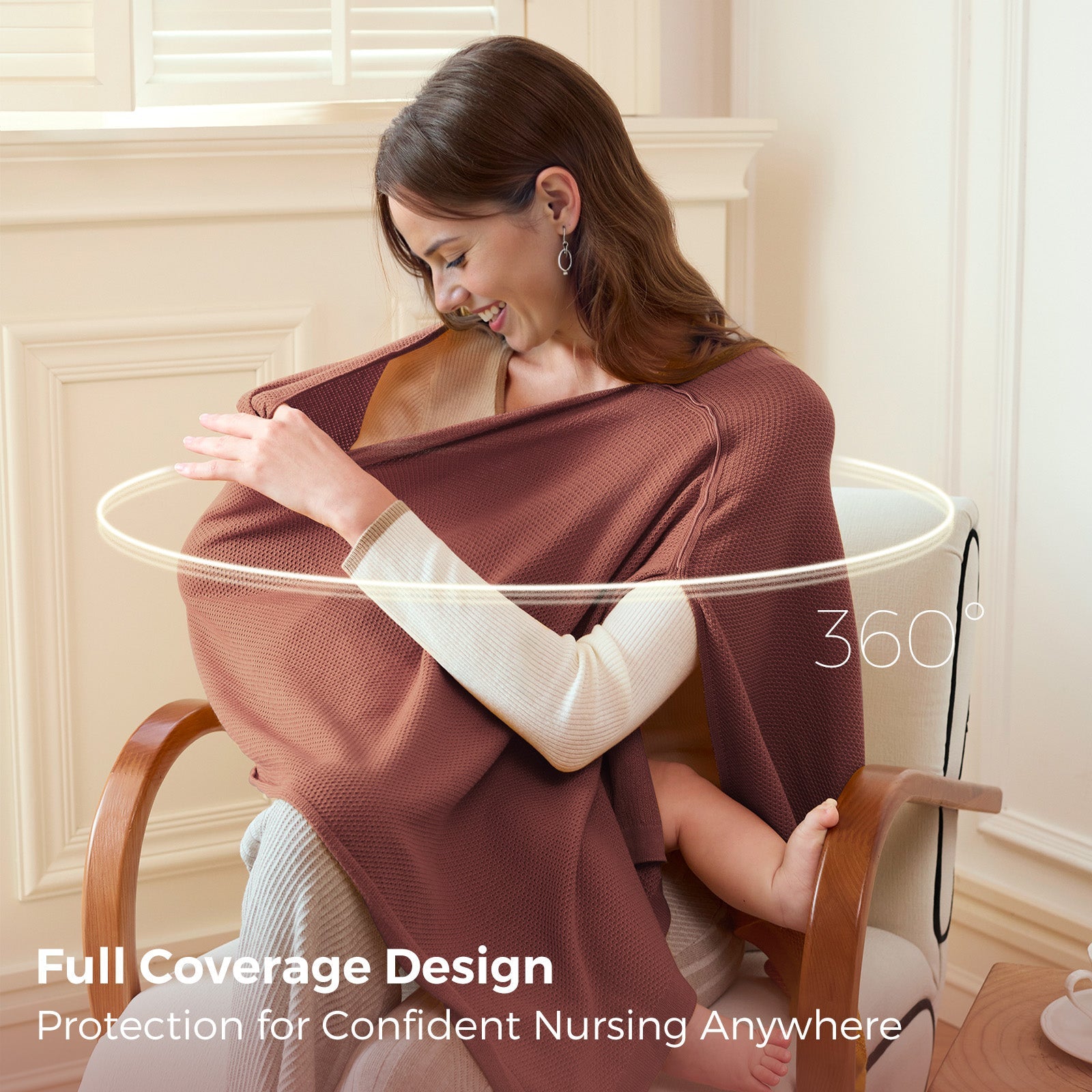 Couverture d'allaitement Momcozy - Poncho d'intimité doux, respirant et à usages multiples