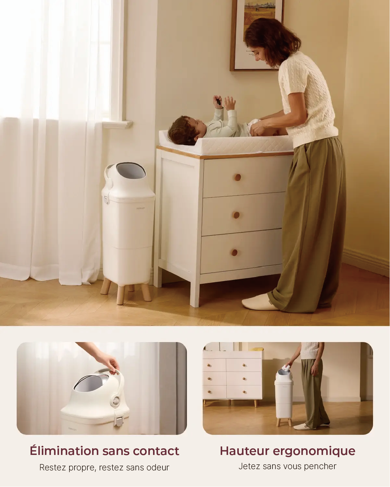Bac à couches Momcozy Triple-Étanchéité