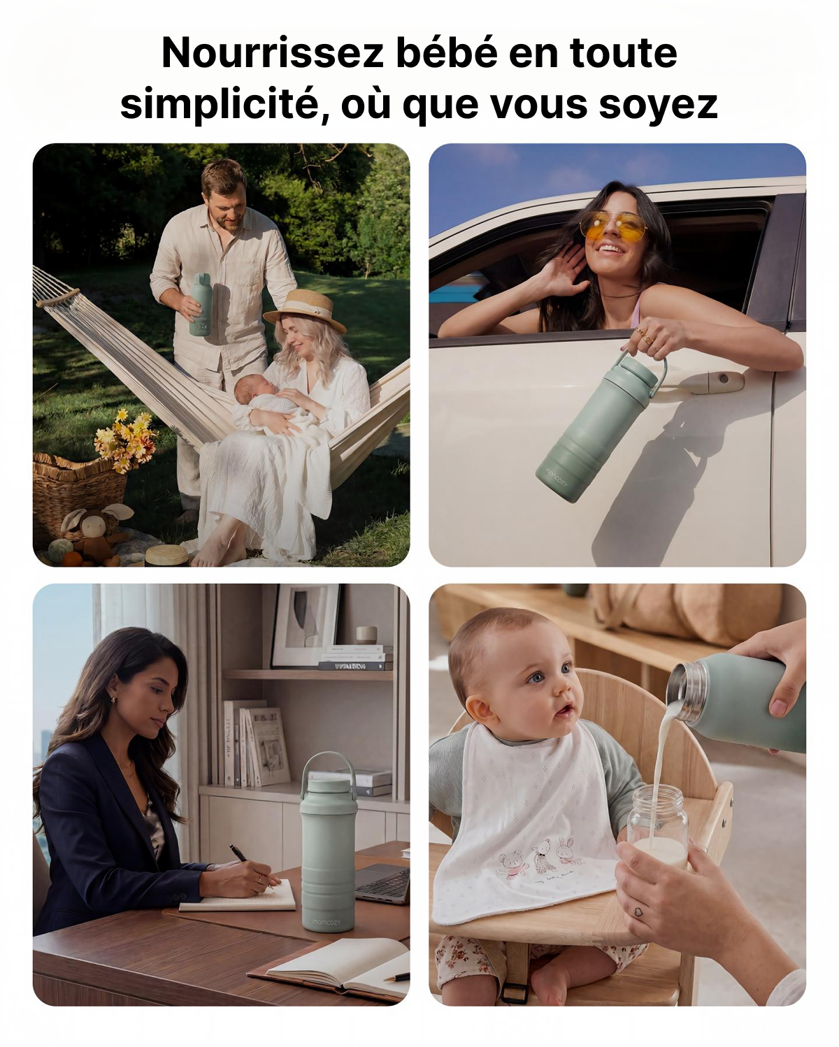 Pack Nomade : Chauffe-biberon Portable + Glacière à lait 650 ml
