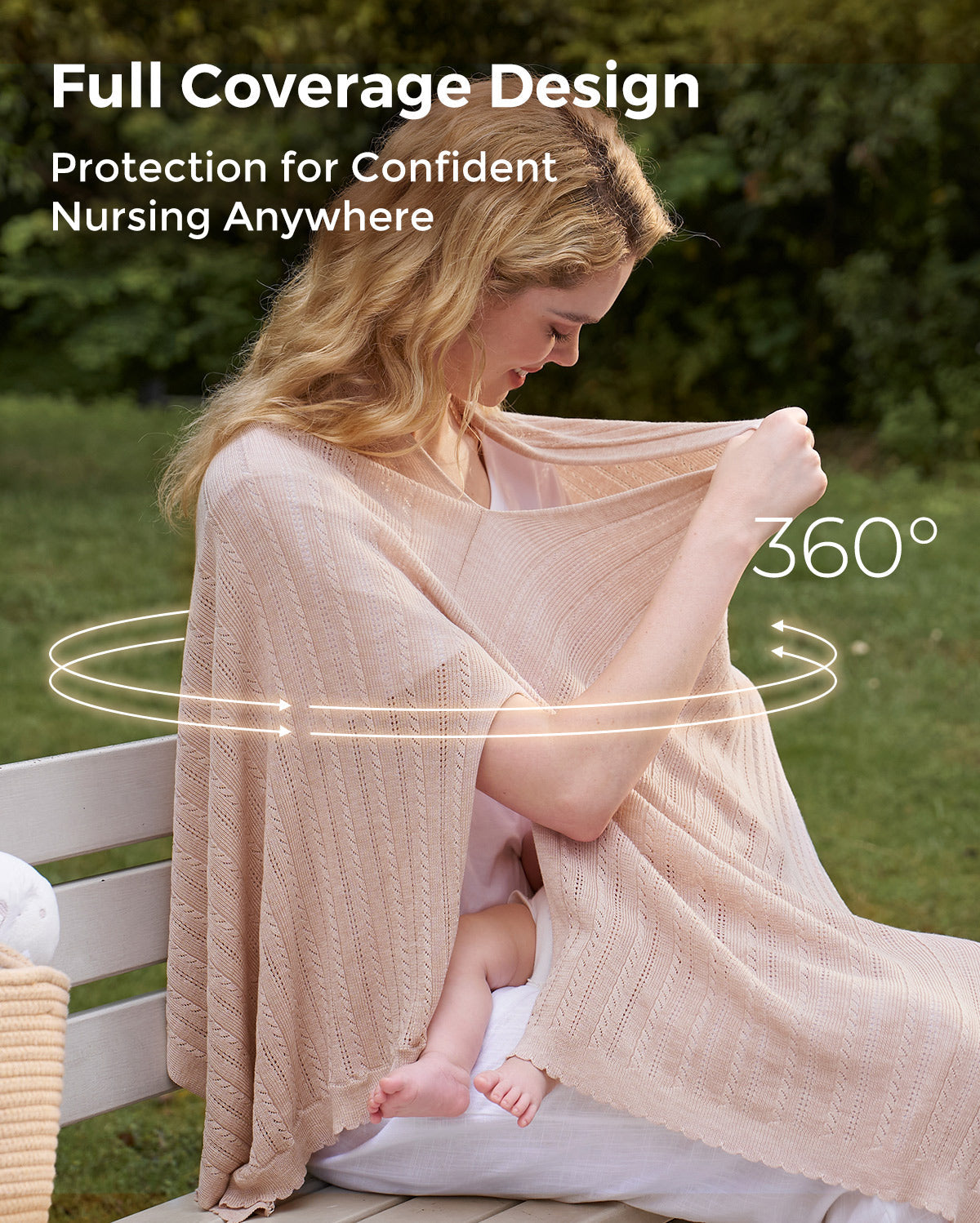 Couverture d’allaitement ultra-légère en tissu Tencel™ Lyocell
