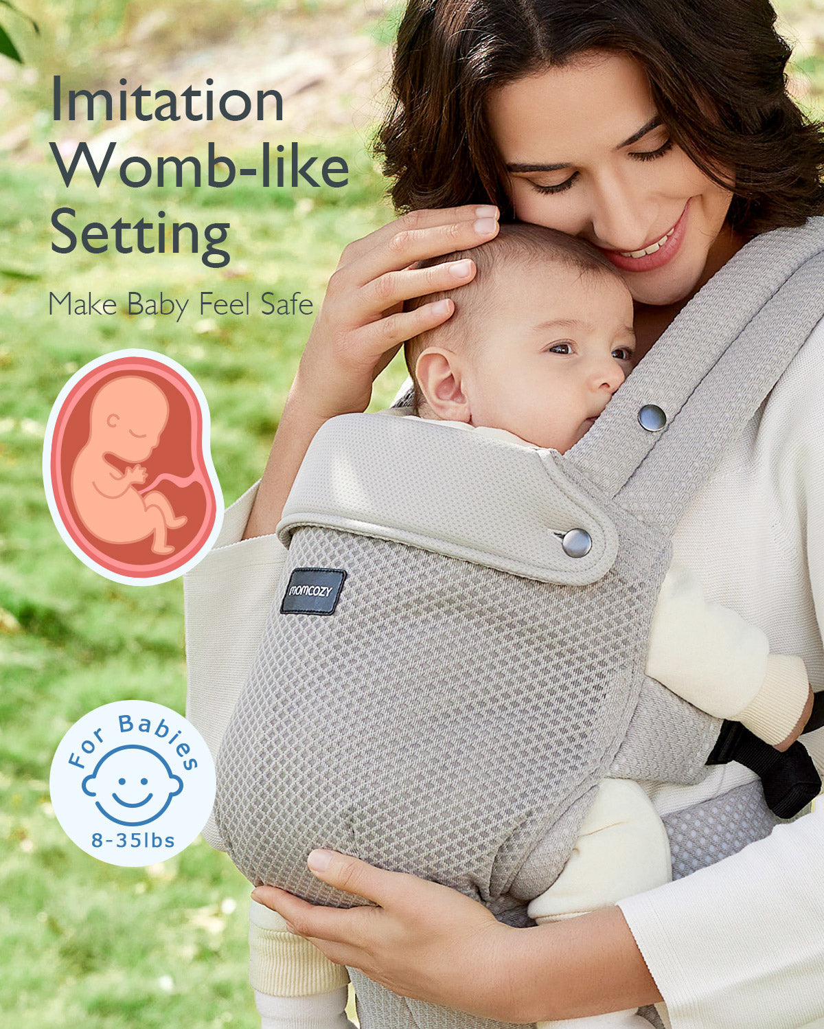 Porte-bébé Momcozy PureHug en maille aérée