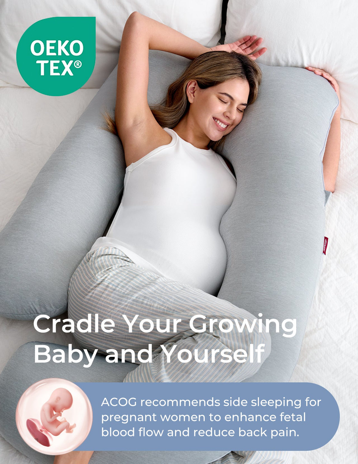 Huggable - Coussin de maternité en forme de U