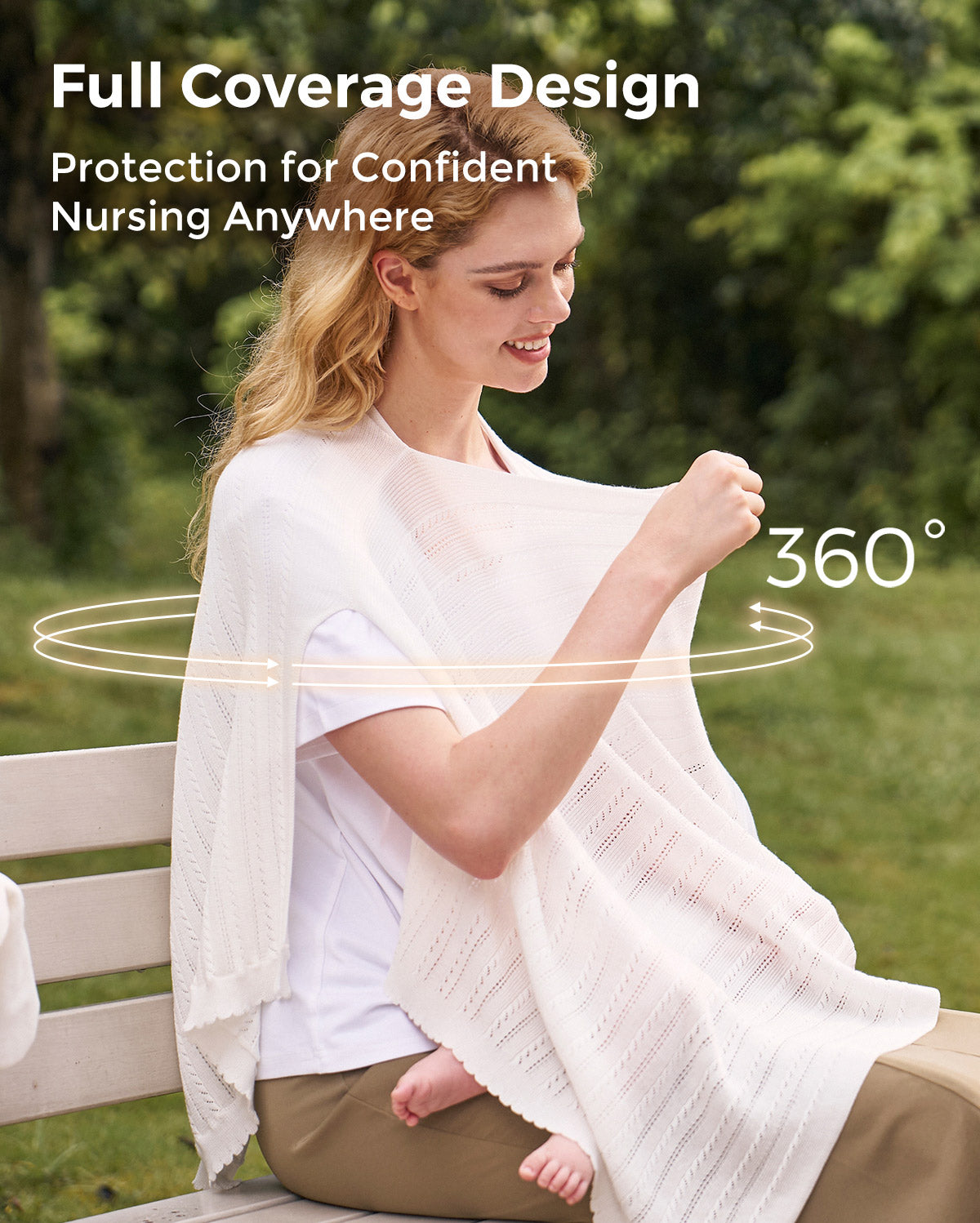 Couverture d’allaitement ultra-légère en tissu Tencel™ Lyocell