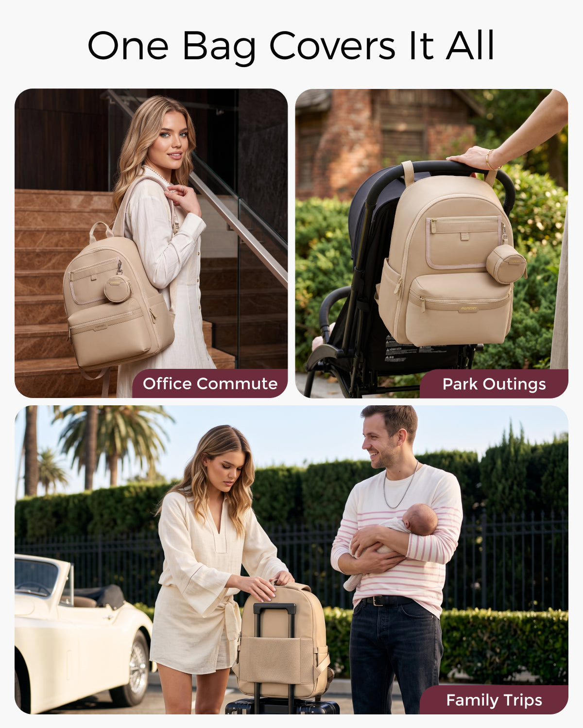 Sac à dos à langer urbain Momcozy