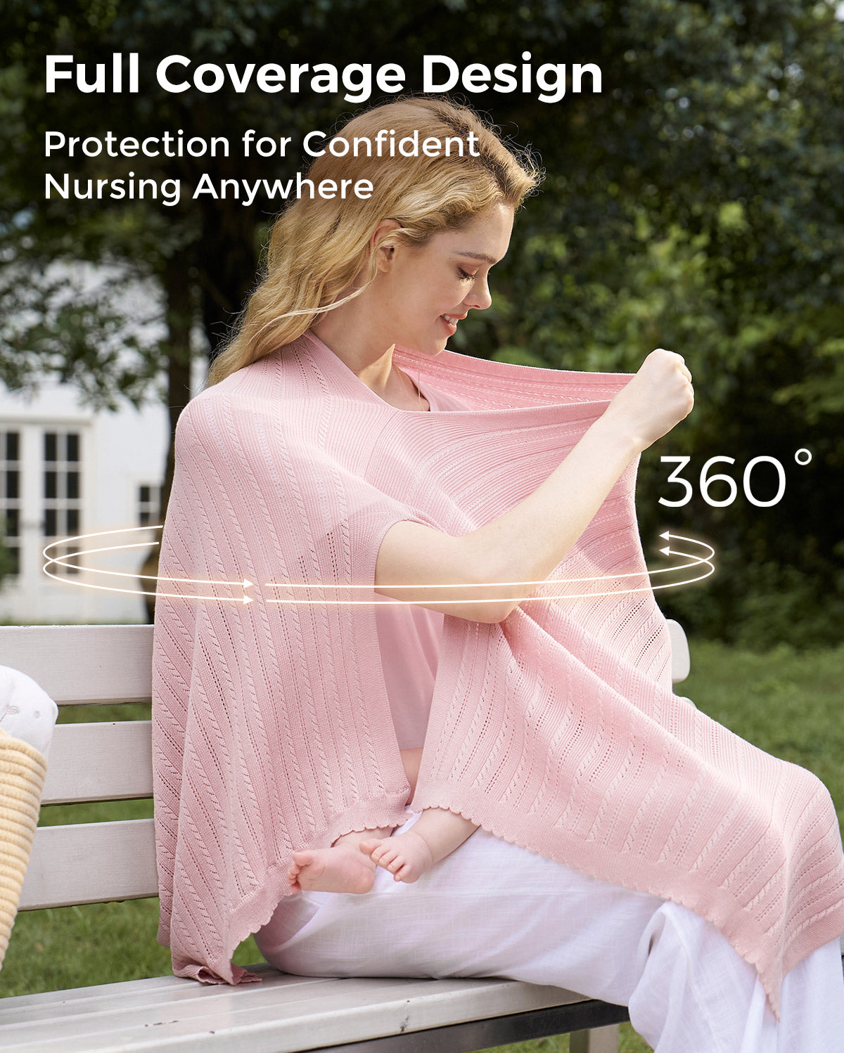 Couverture d’allaitement ultra-légère en tissu Tencel™ Lyocell