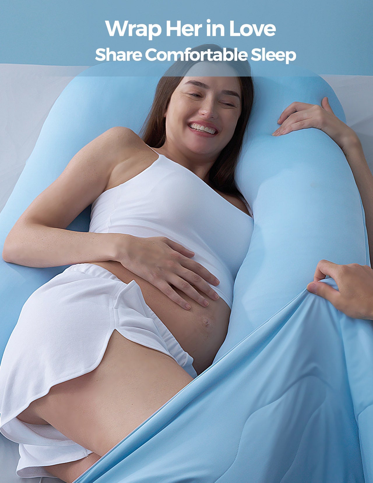 Original F Shaped Pregnancy Pillows with Adjustable Wedge Pillow (Oreiller de grossesse en forme de F réglable)