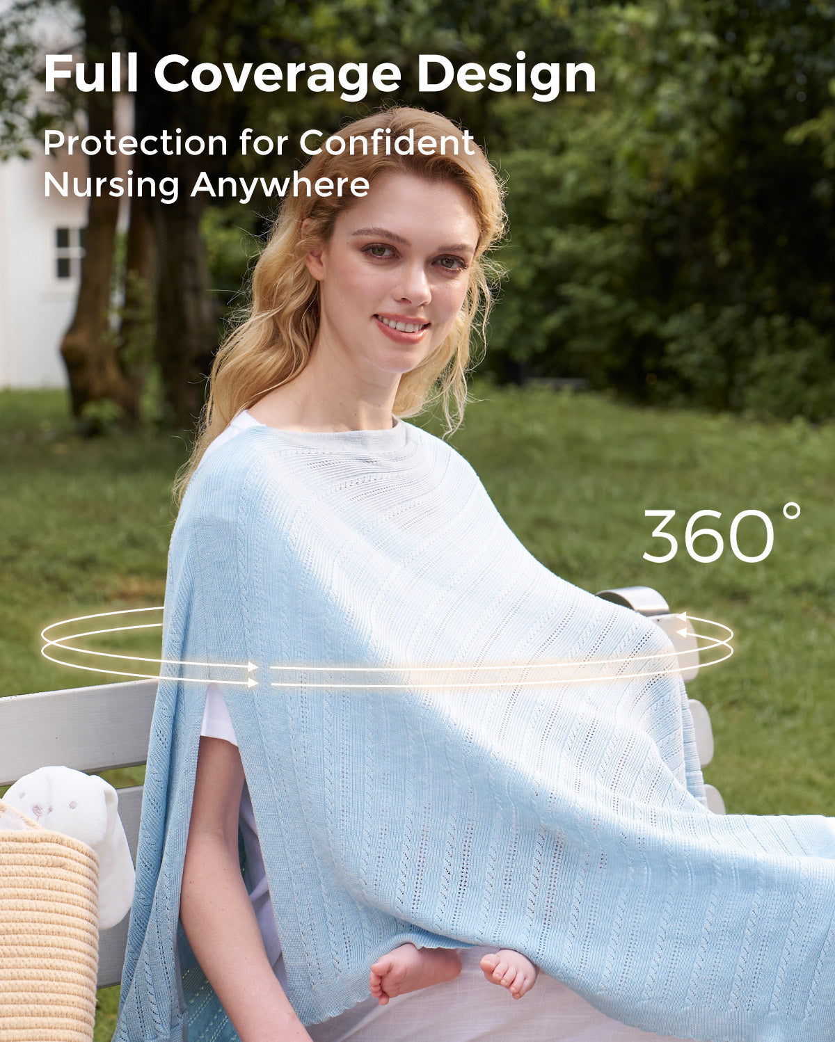 Couverture d’allaitement ultra-légère en tissu Tencel™ Lyocell