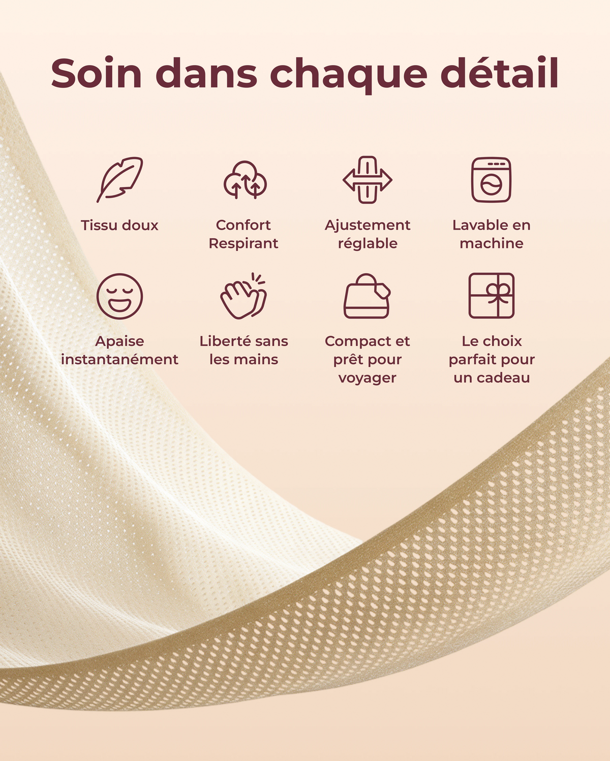 Porte-bébé Momcozy SnapLite Cooling Mesh Wrap