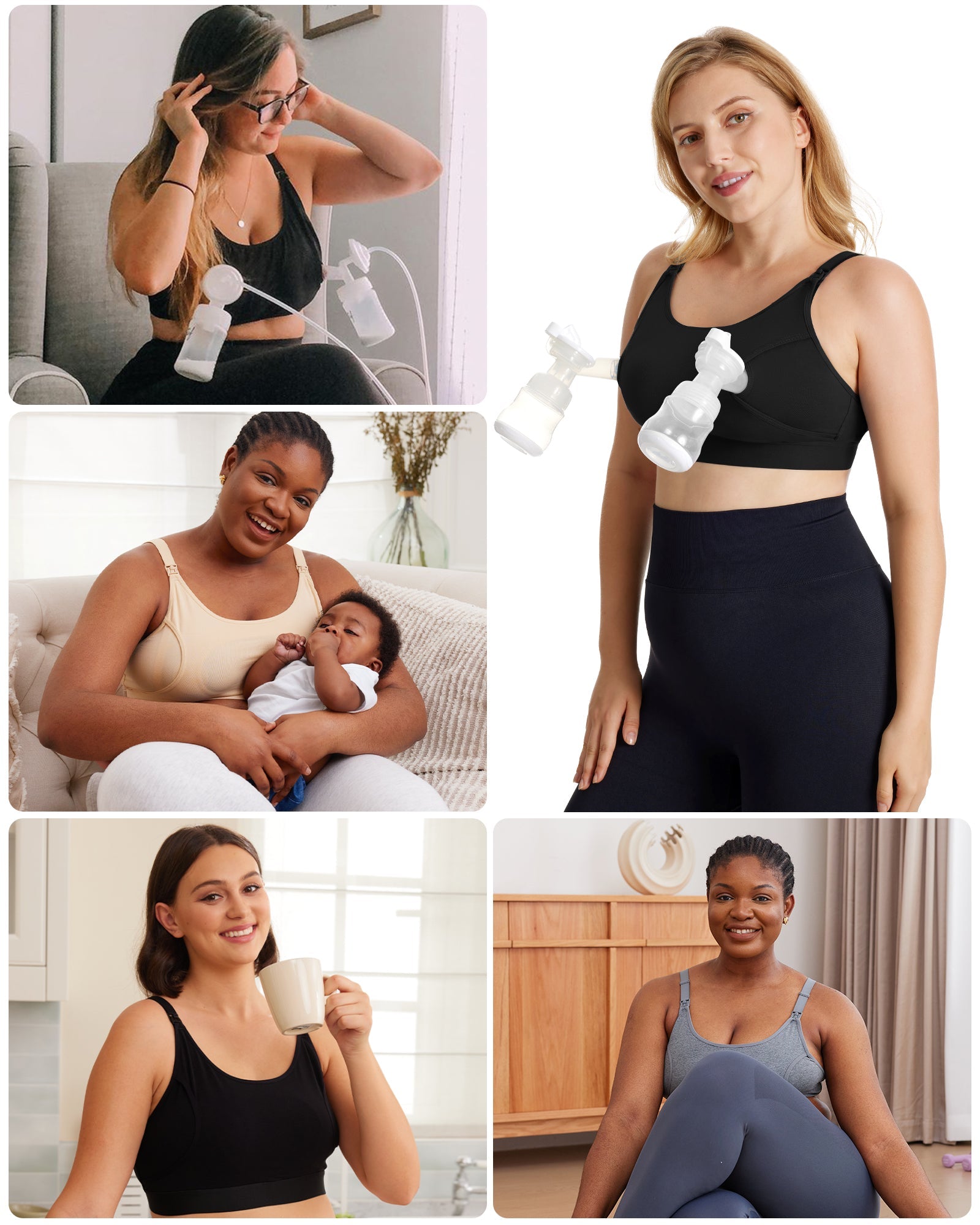 Lot de soutiens-gorge YN21 & YN08 – Ultra doux, sans coutures, basique pour pompage