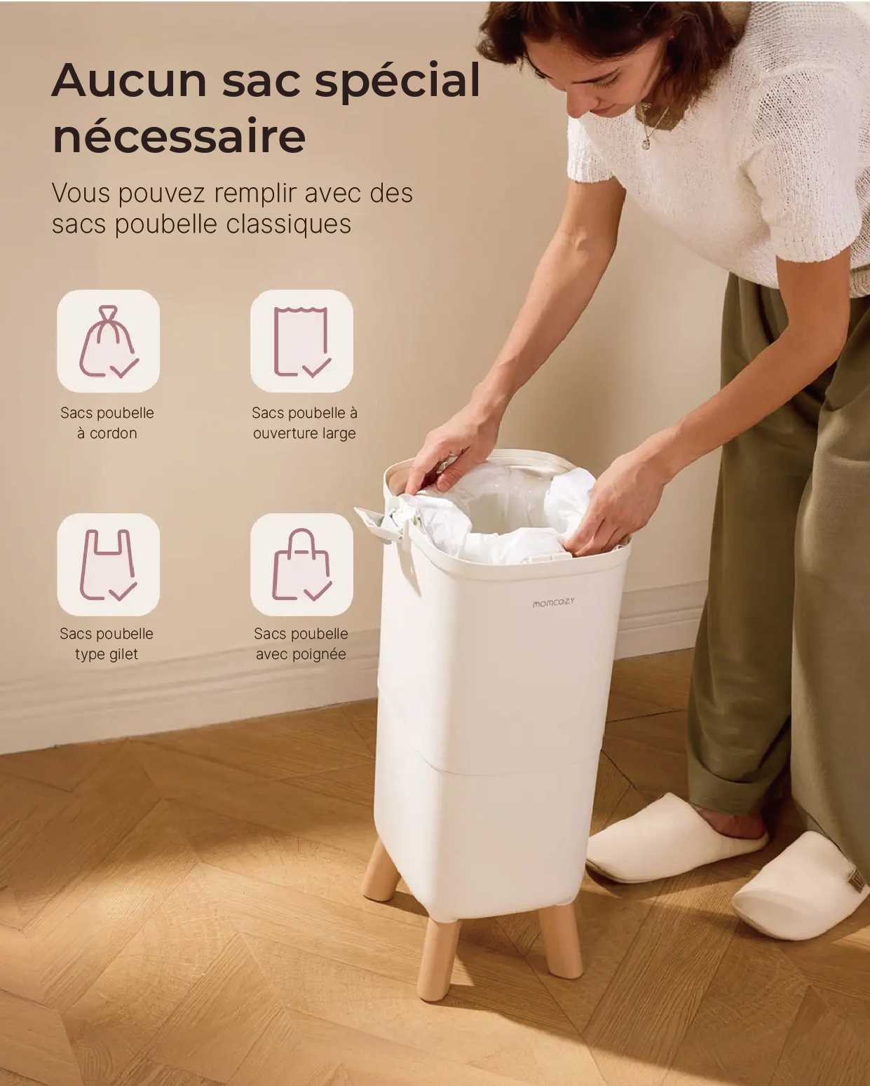 Bac à couches Momcozy Triple-Étanchéité