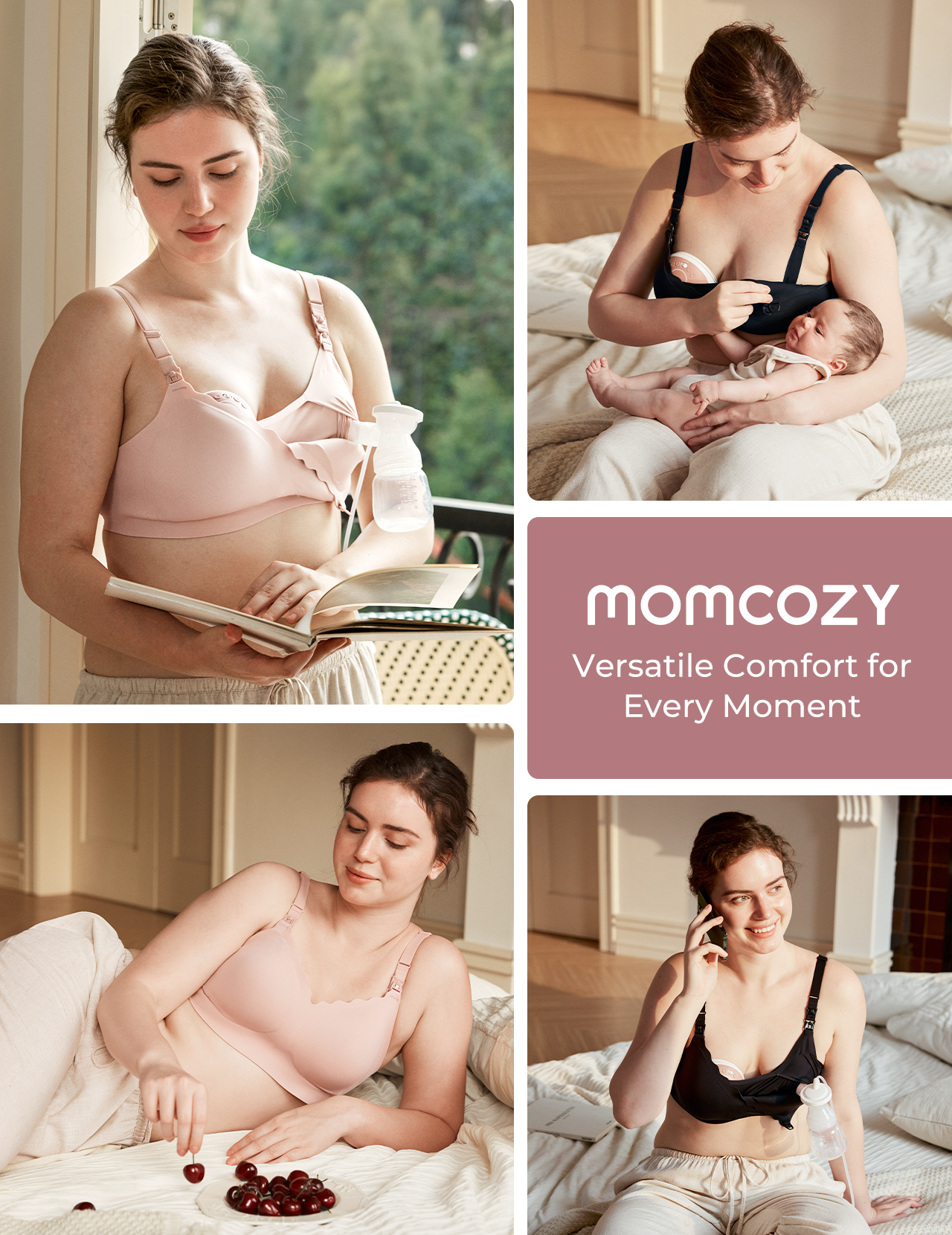 Soutien-Gorge d’Allaitement et de Tirage Mains Libres Rafraîchissant Momcozy