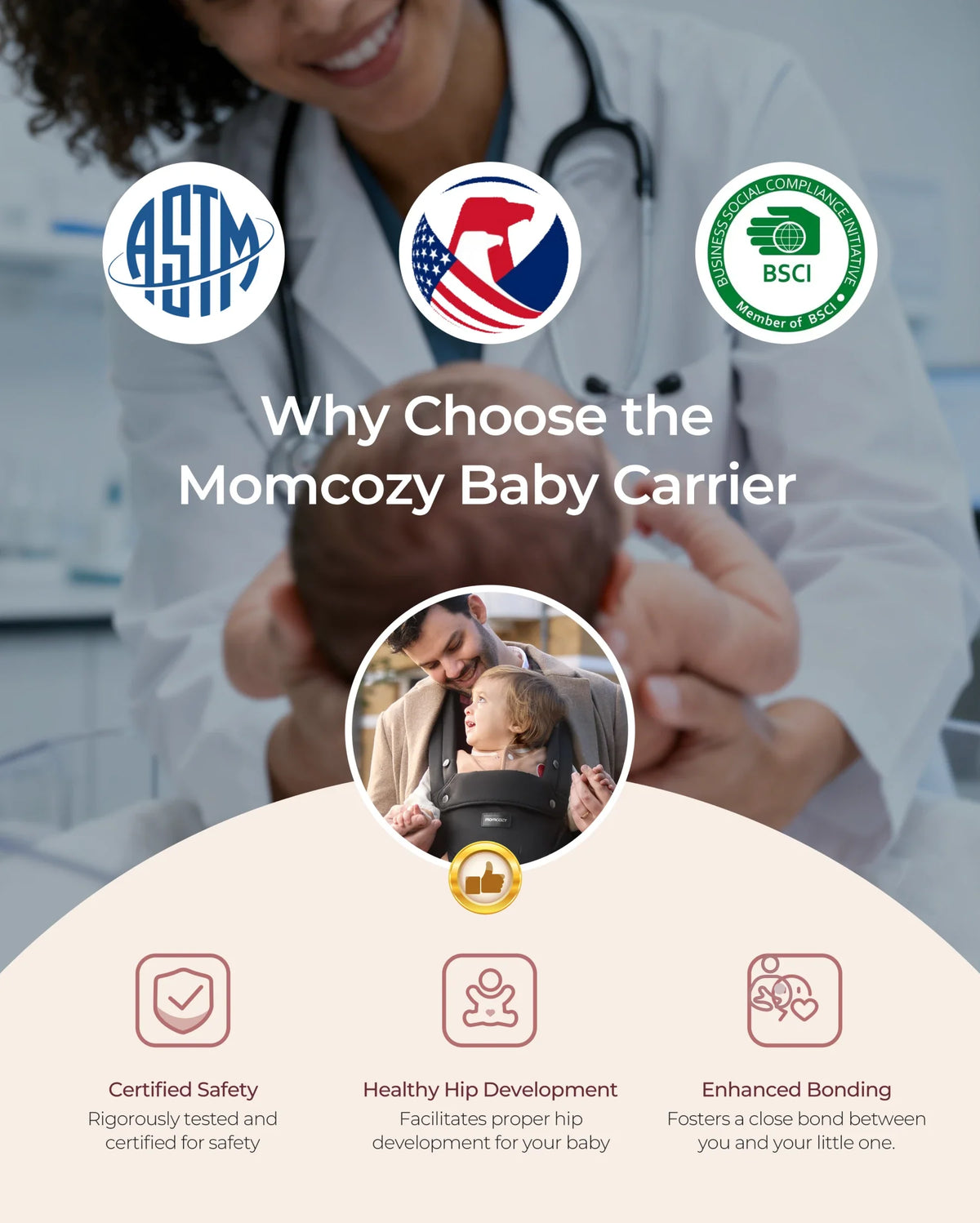 Porte-bébé Momcozy Move2Fit Hip