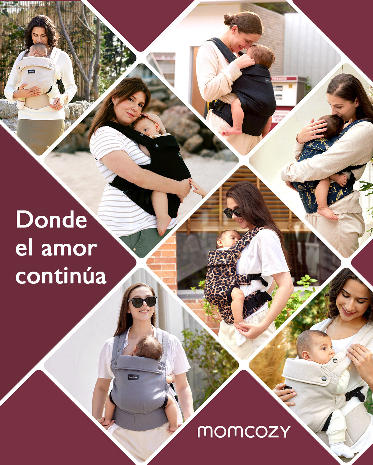 Porte-bébé Momcozy PureHug en maille aérée