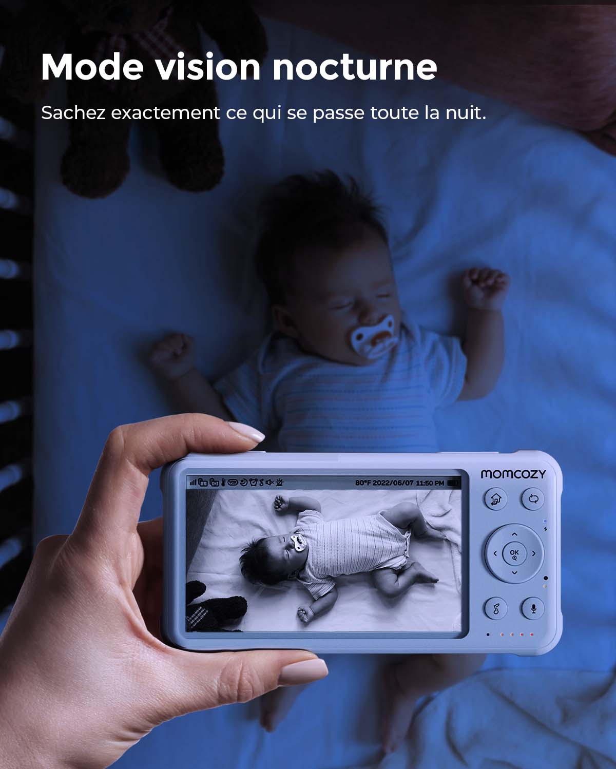 Babyphone vidéo 1080P haute performance BM01
