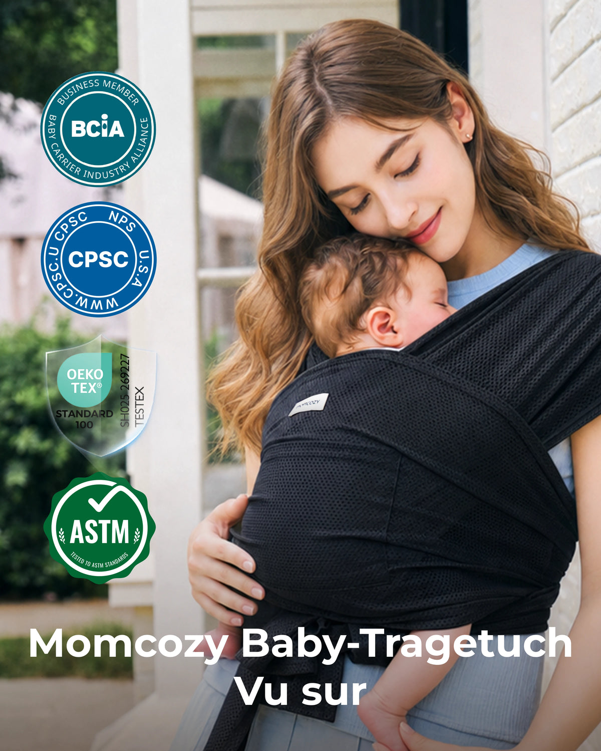 Porte-bébé Momcozy SnapLite Cooling Mesh Wrap
