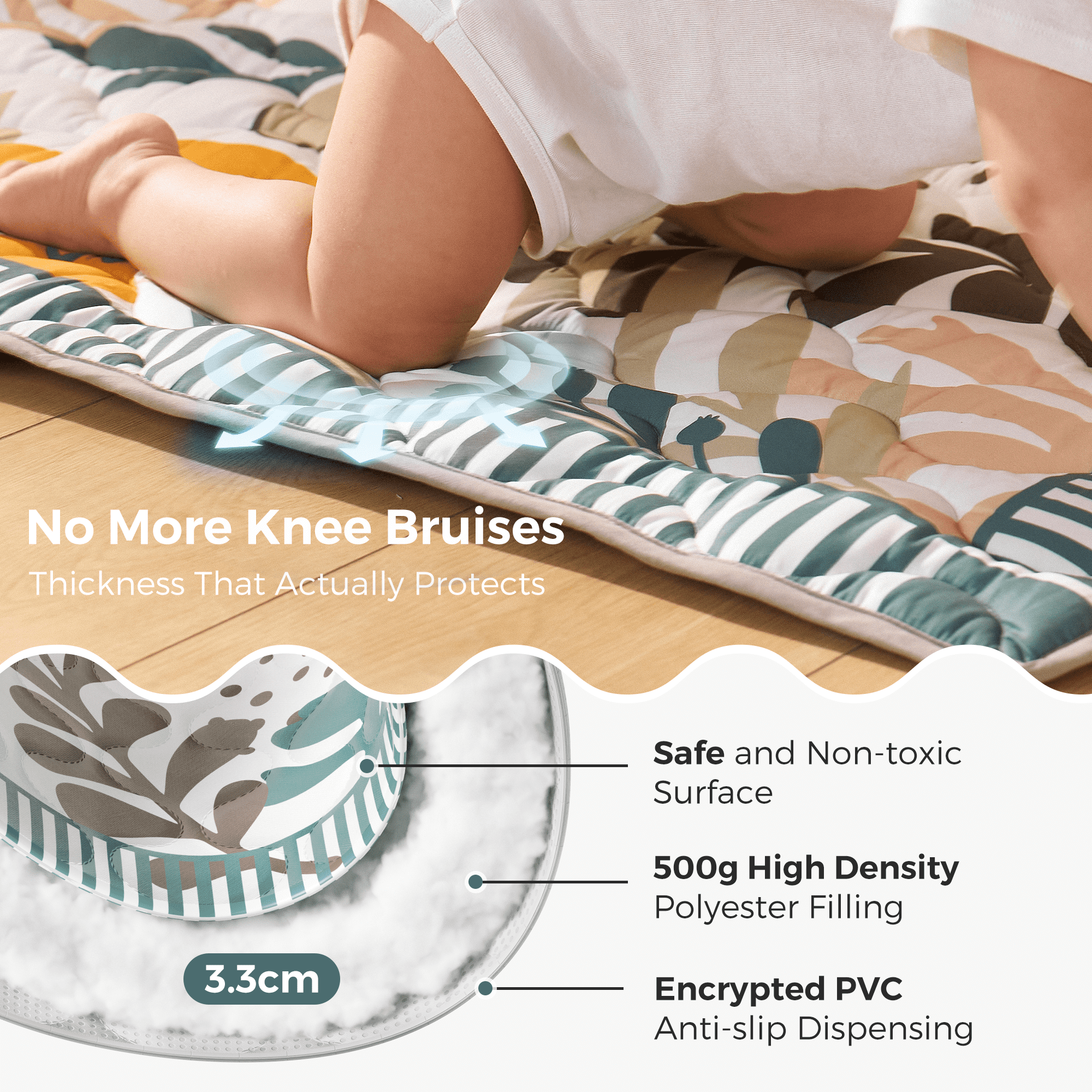 Tapis de jeu portable pour bébé Momcozy – Confort rafraîchissant