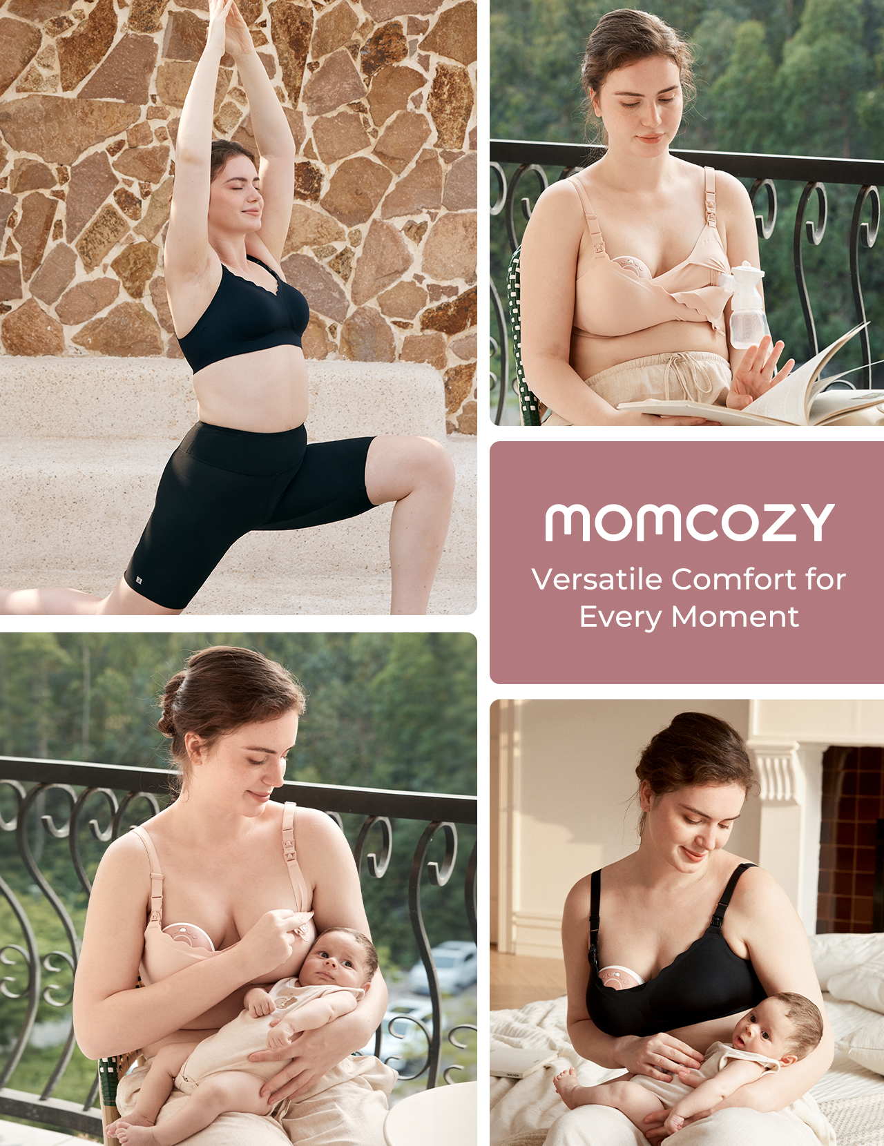 Soutien-Gorge d’Allaitement et de Tirage Mains Libres Rafraîchissant Momcozy