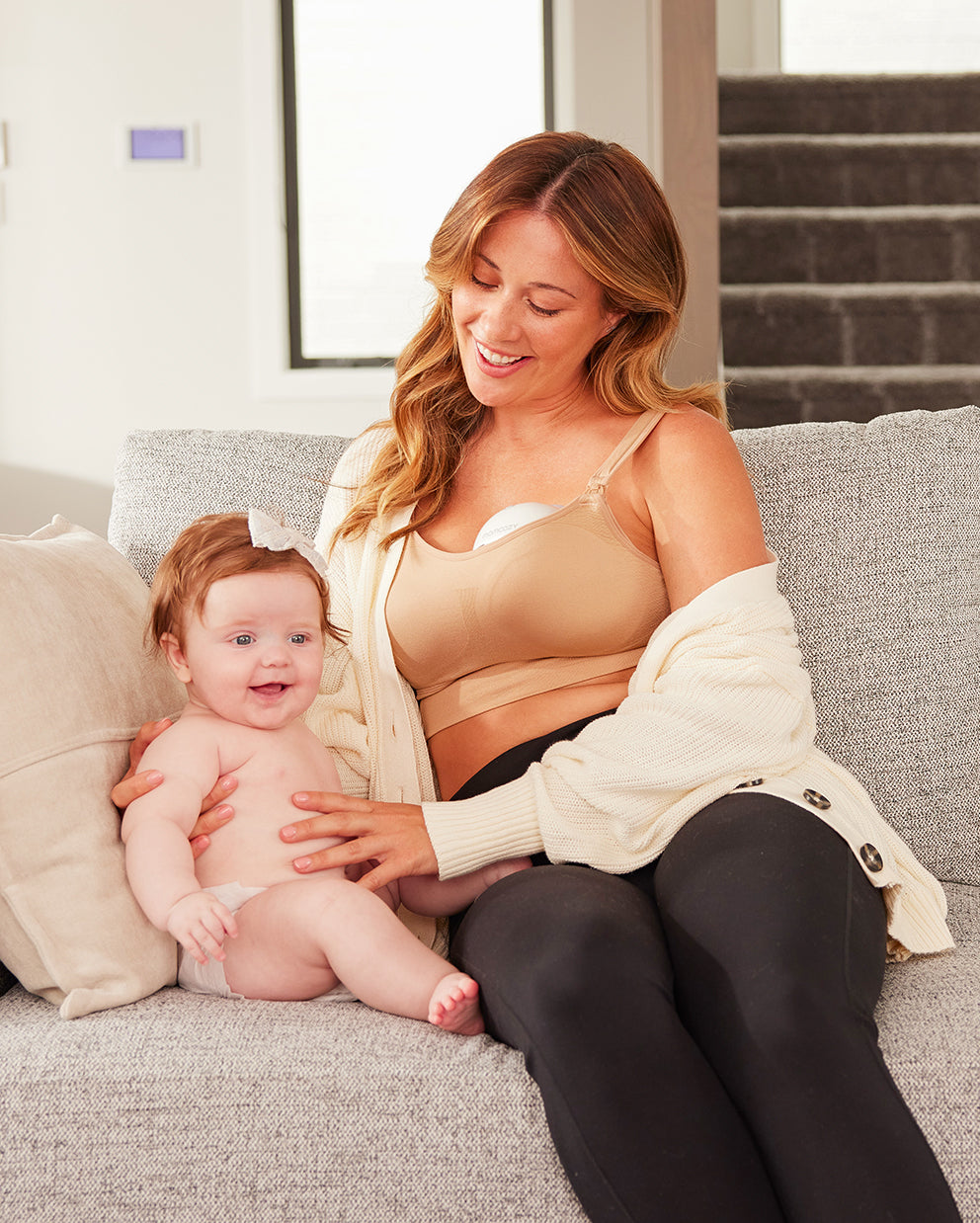 M5 Smart Bra Bundle: Double M5 Smart Breast Pump and Jelly Strip Bra(YN46)