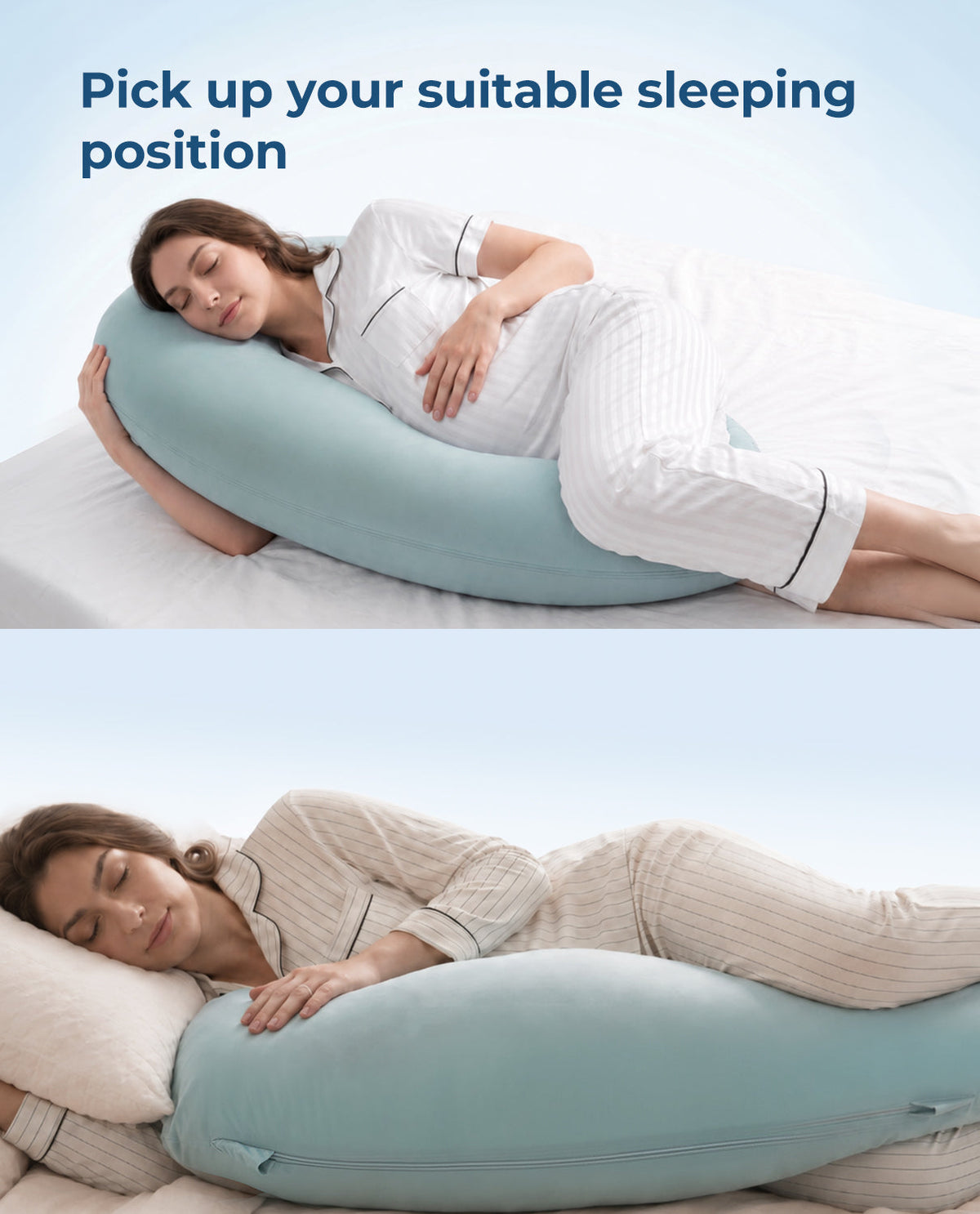 Coussin de maternité en forme de J