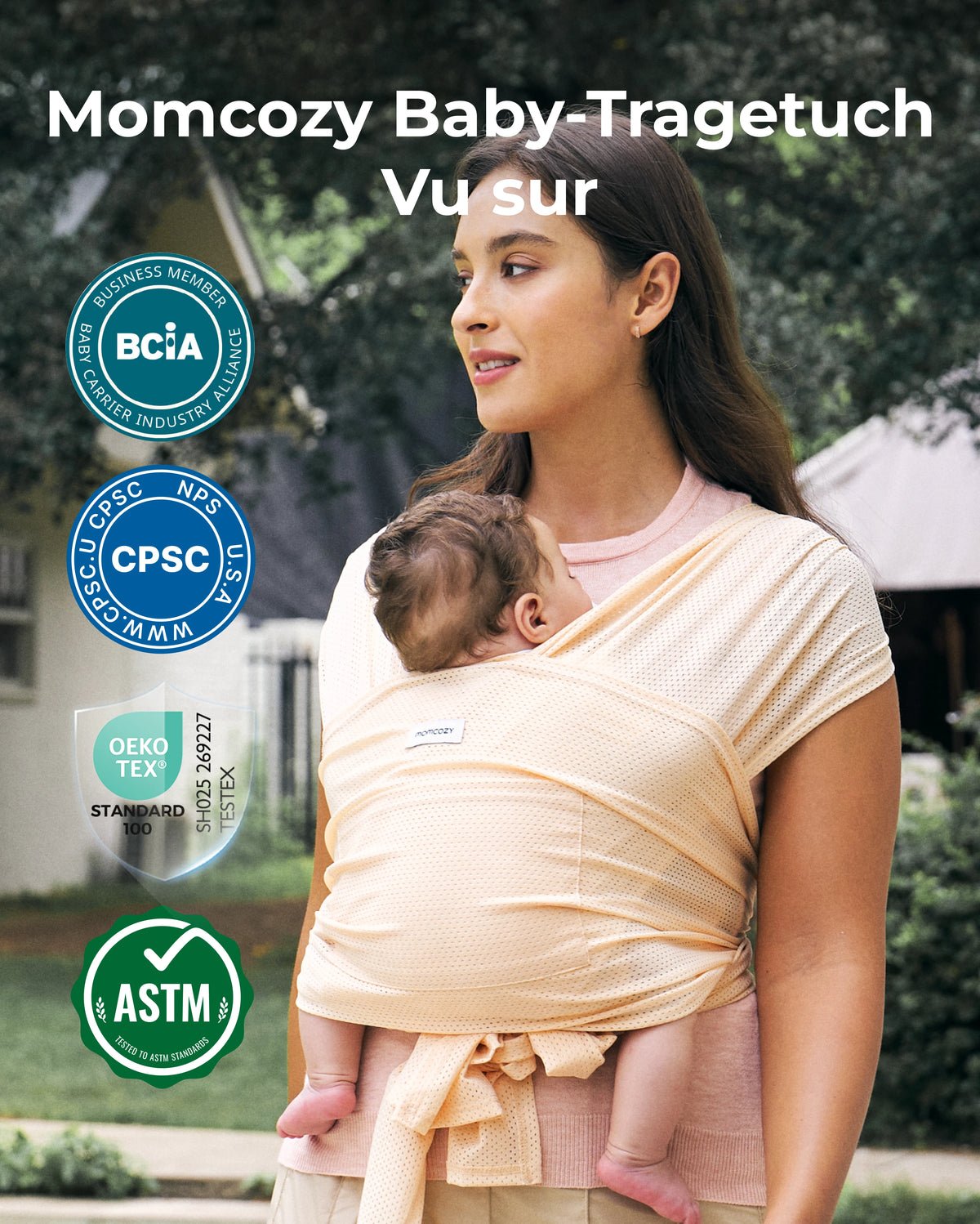 Porte-bébé Momcozy SnapLite Cooling Mesh Wrap