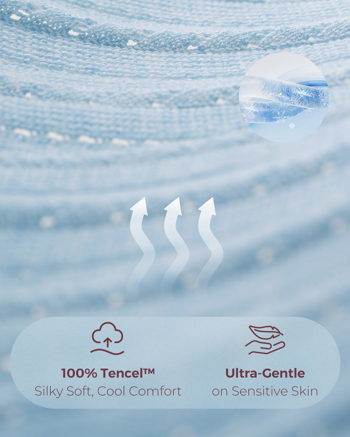 Couverture d’allaitement ultra-légère en tissu Tencel™ Lyocell