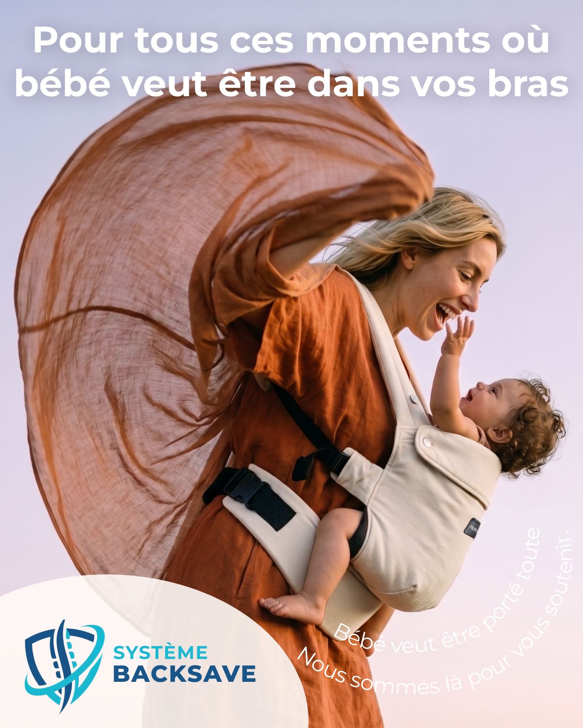 Porte-bébé Momcozy PureHug - Ergonomique, confortable & léger