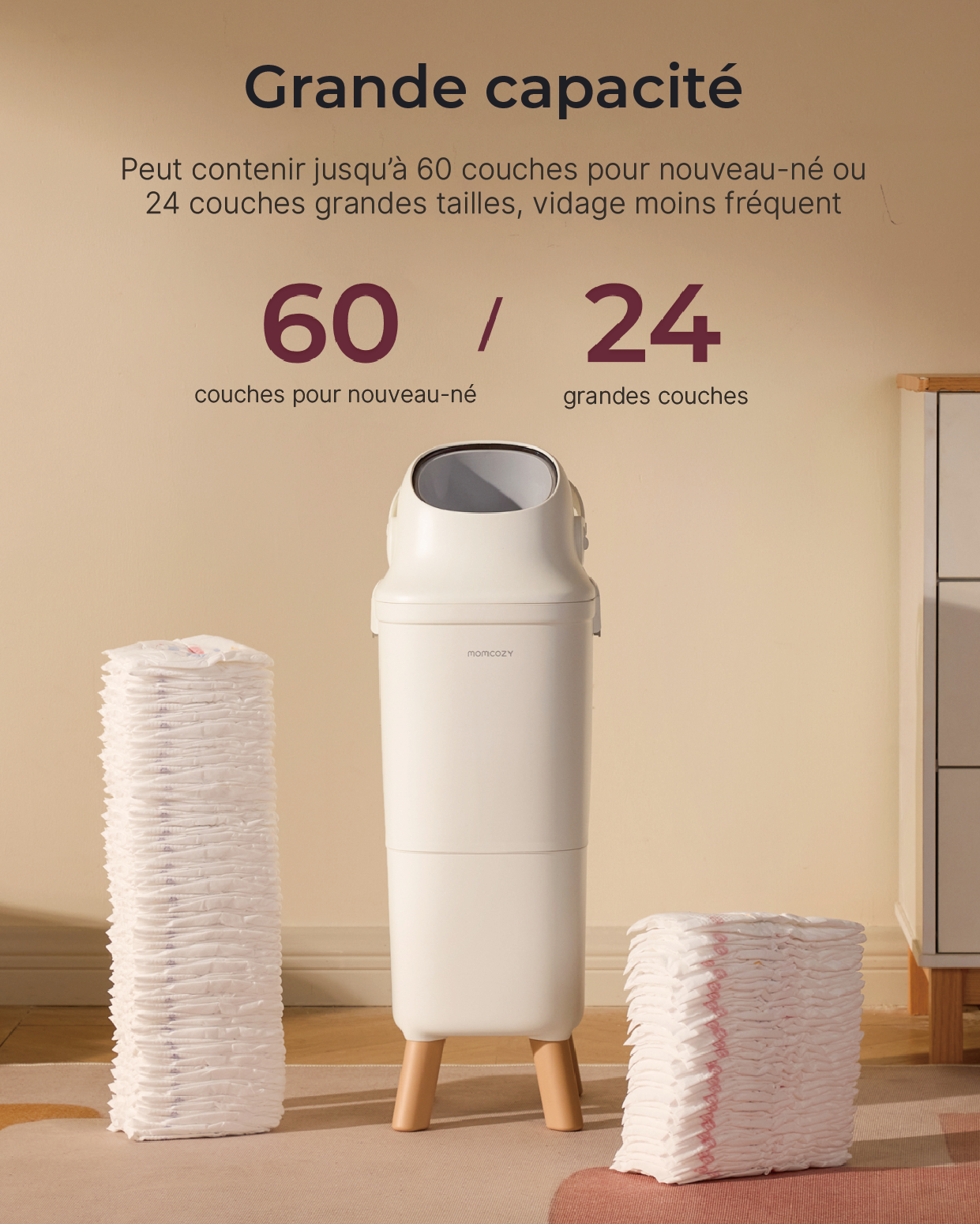 Bac à couches Momcozy Triple-Étanchéité