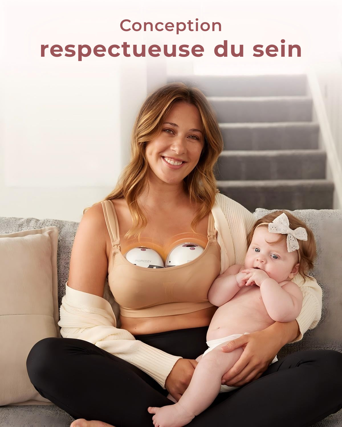 Tire-lait portable et connecté Momcozy M5 Smart - Amélioré avec contrôle via application