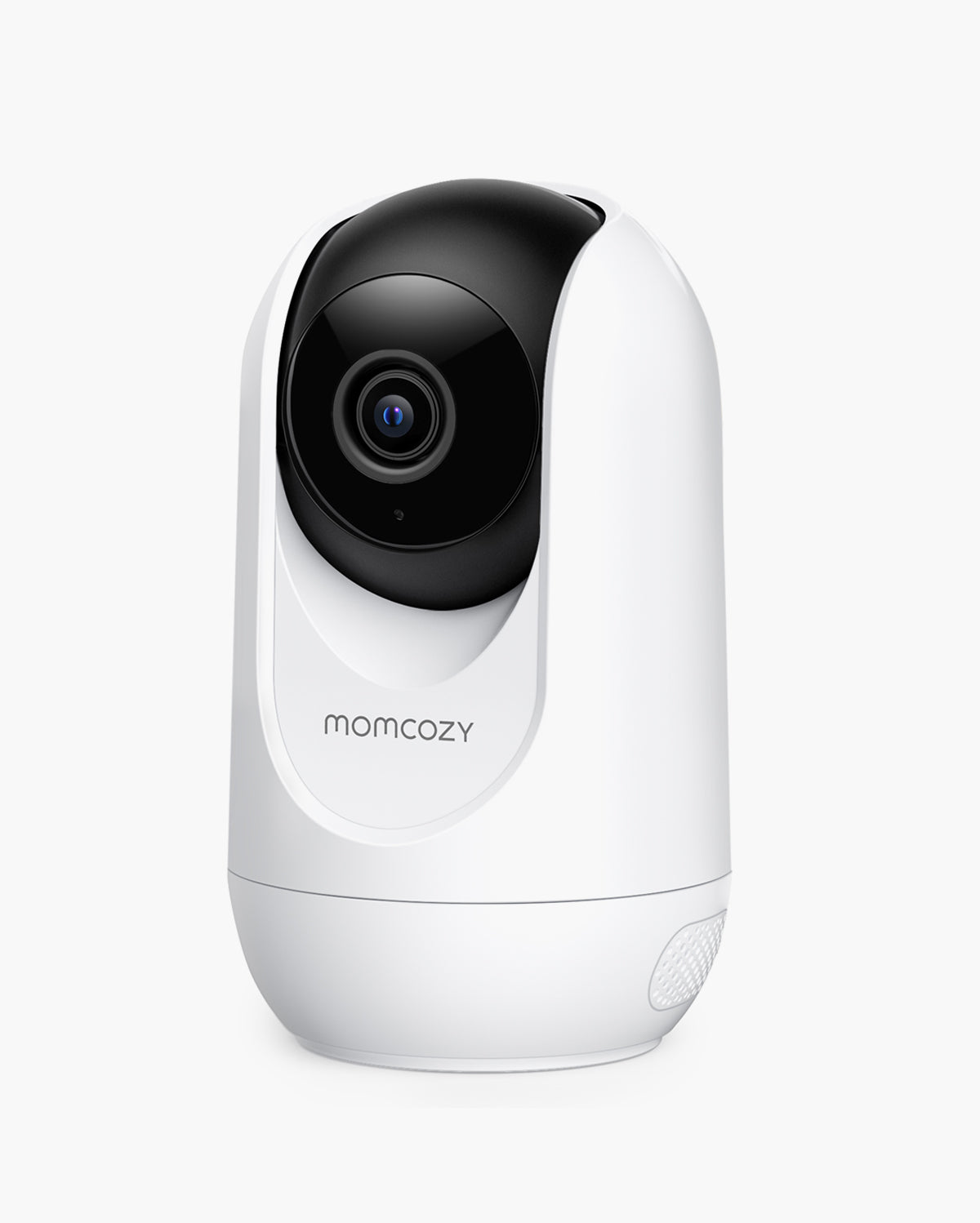 White Momcozy 1080p HD camera with black lens, for baby monitor