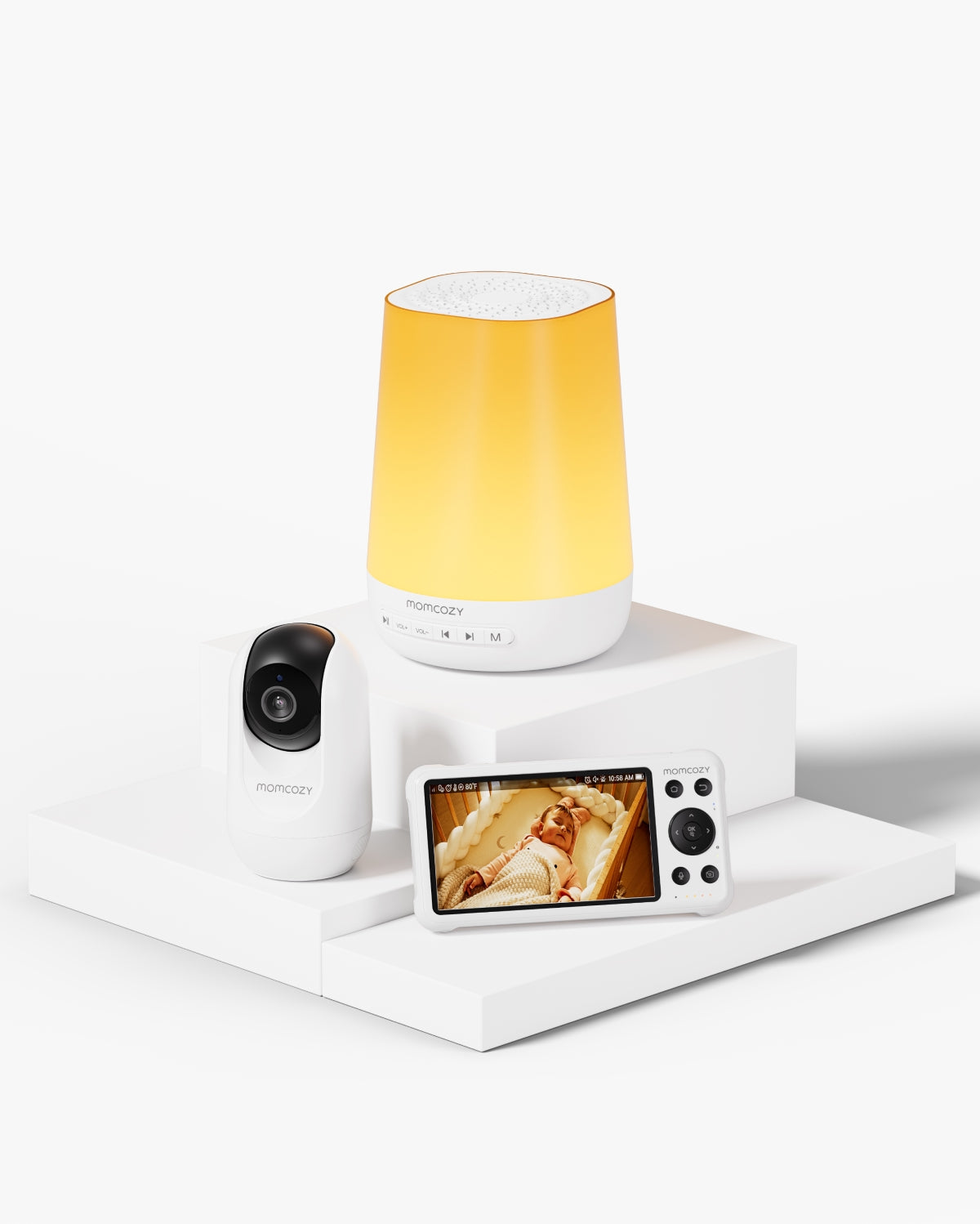 Ensemble de soins pour bébé : Machine sonore intelligente pour bébé et babyphone bimode BM04