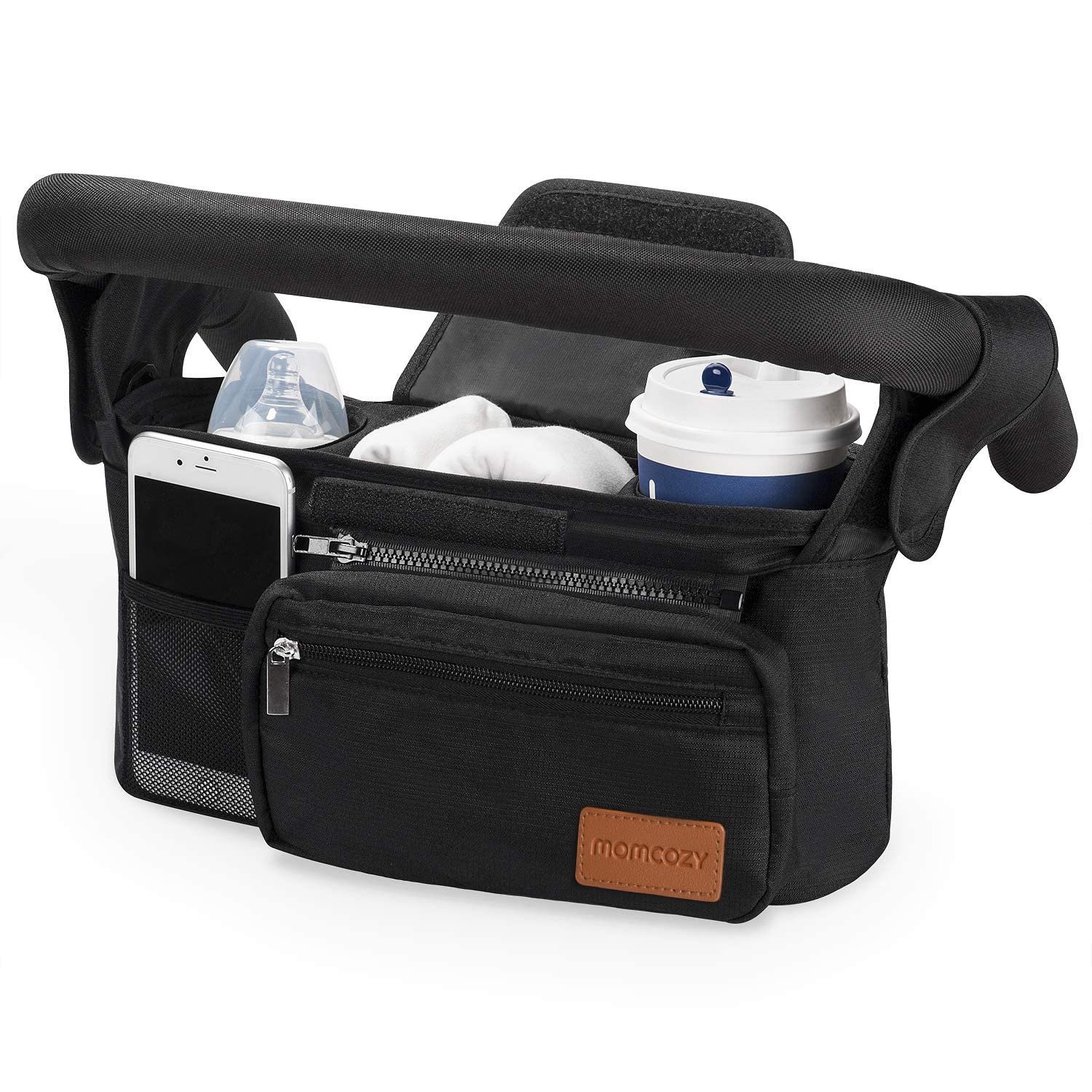 Pack Sortie : Poussette Momcozy ChangeGo & Organisateur de Poussette avec Porte-Gobelets