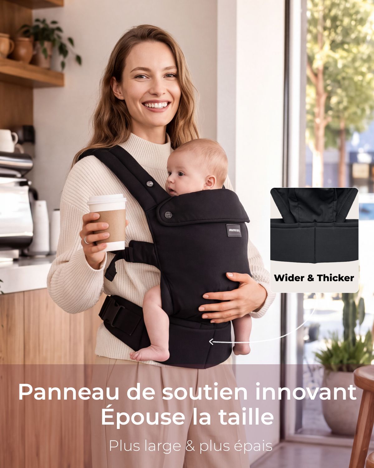 Porte-bébé Momcozy PureHug - Ergonomique, confortable & léger