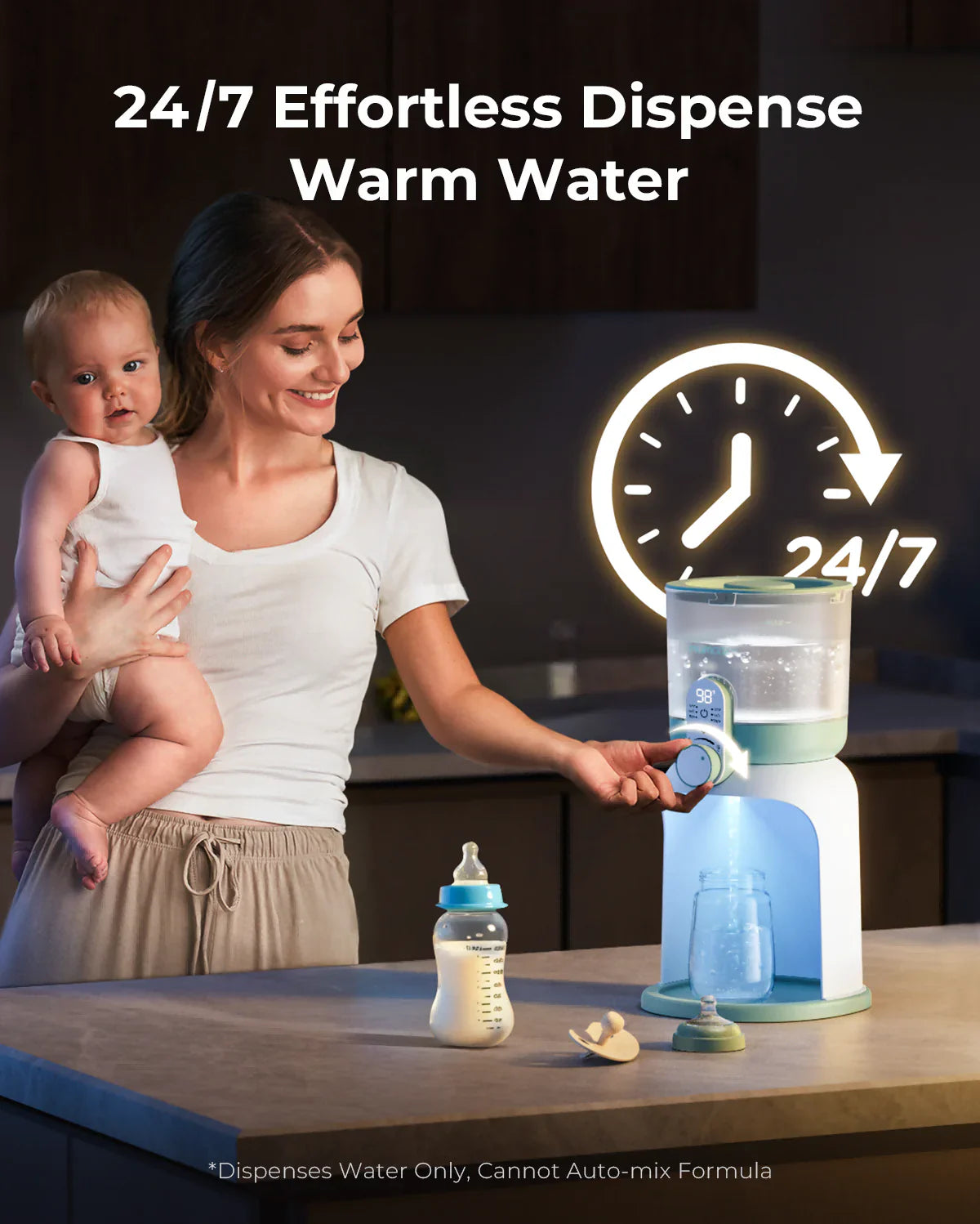 Coffret essentiels pour lait infantile | Distributeur de lait en poudre + lave-biberon