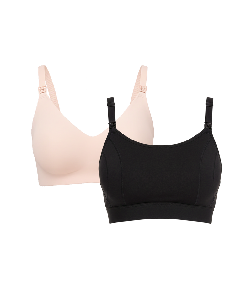 Translation missing: en.Ultra Soft Seamless Nursing Bra YN21 &amp; The Original: Our Basic Pumping Bra YN08 Bundle