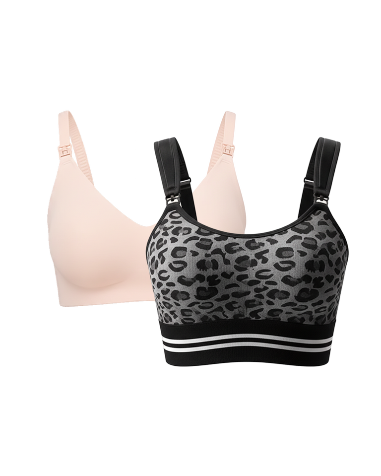 Translation missing: fr.Soutien-gorge d’allaitement ultra doux et sans coutures YN21 &amp; DEX – Lot 4-en-1, tissu extensible, mains libres pour pompe