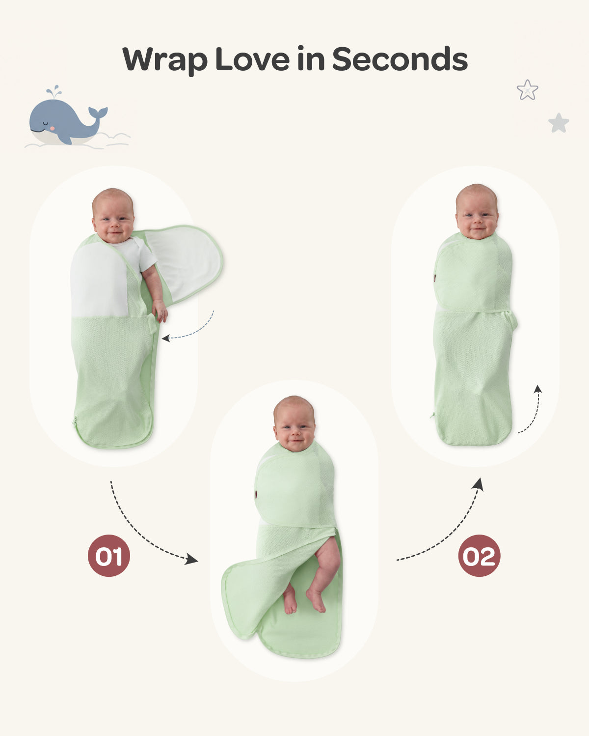 Breathable Newborn Swaddle for Cooler, Comfier Sleep