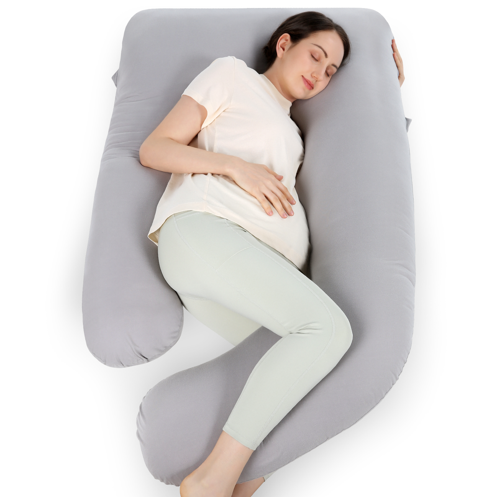 Huggable - Coussin de maternité en coton en forme de U
