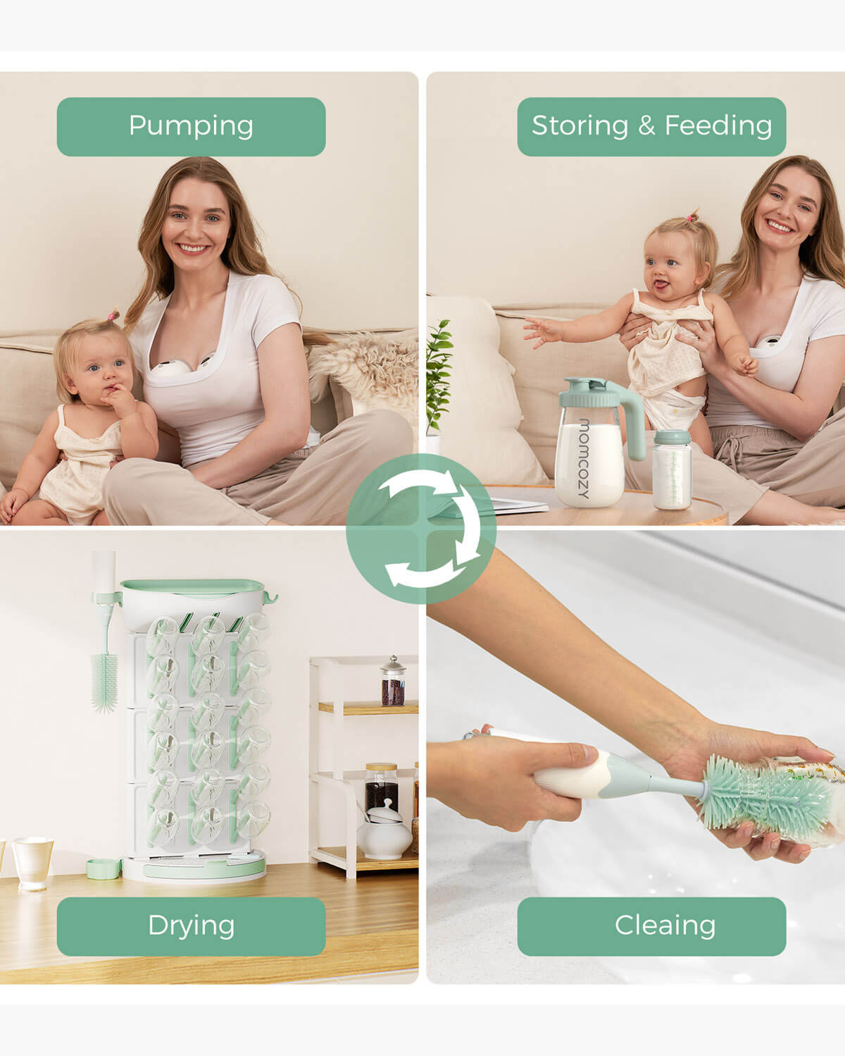 Momcozy DIY Grand support de séchage pour 18 bouteilles