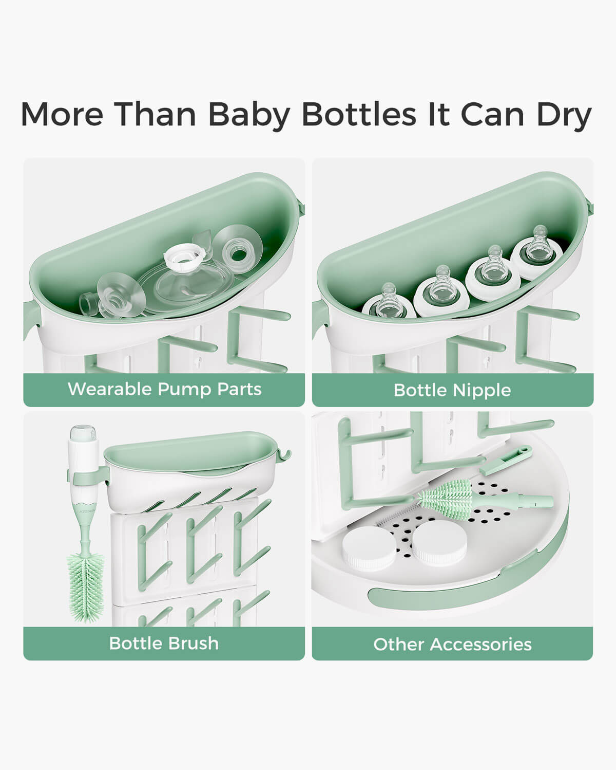 Momcozy DIY Grand support de séchage pour 18 bouteilles