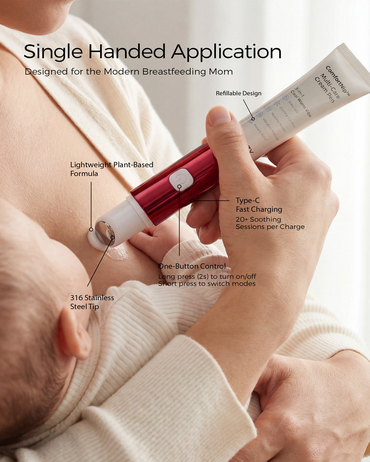 Stylo de soin pour mamelons Momcozy ComfortNip™ multi-soins