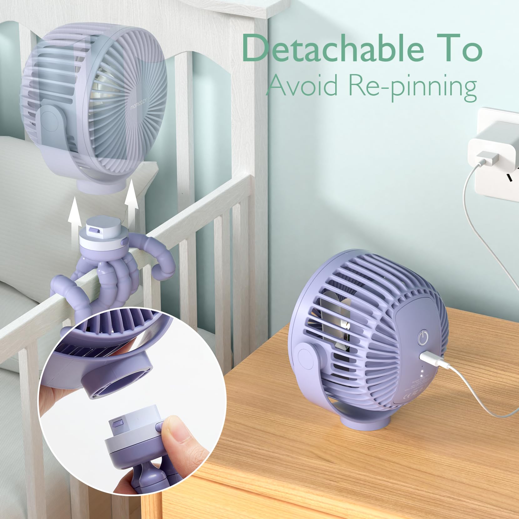 Ventilateur de poche USB rechargeable pour le voyage